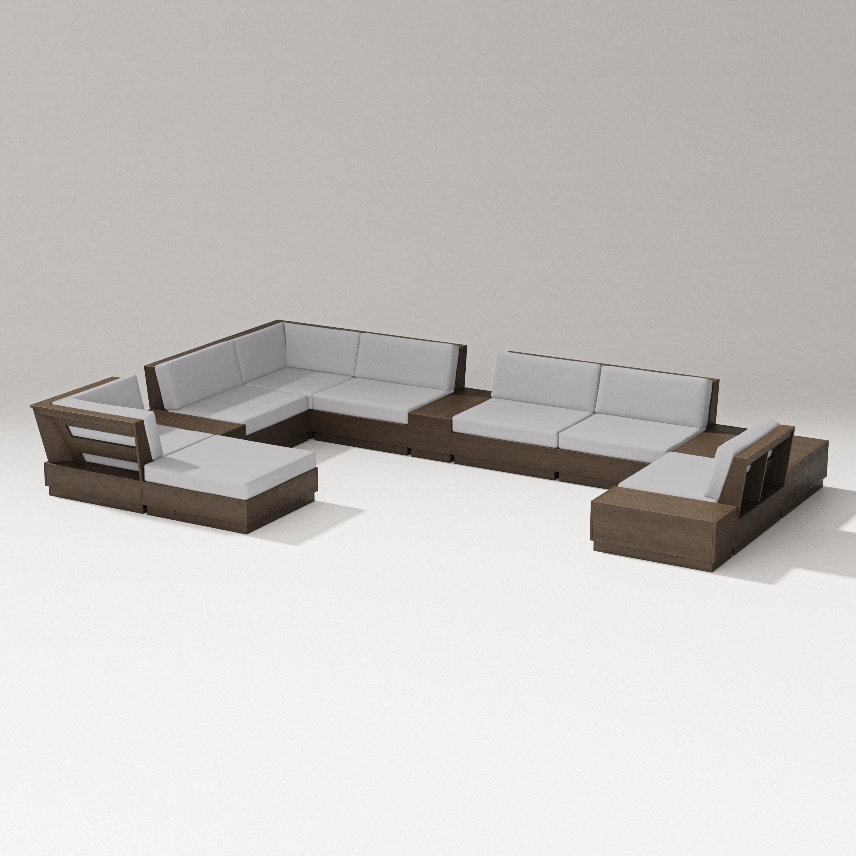 Elevate 12-Piece Conversation Sectional Set in Kona / Granite