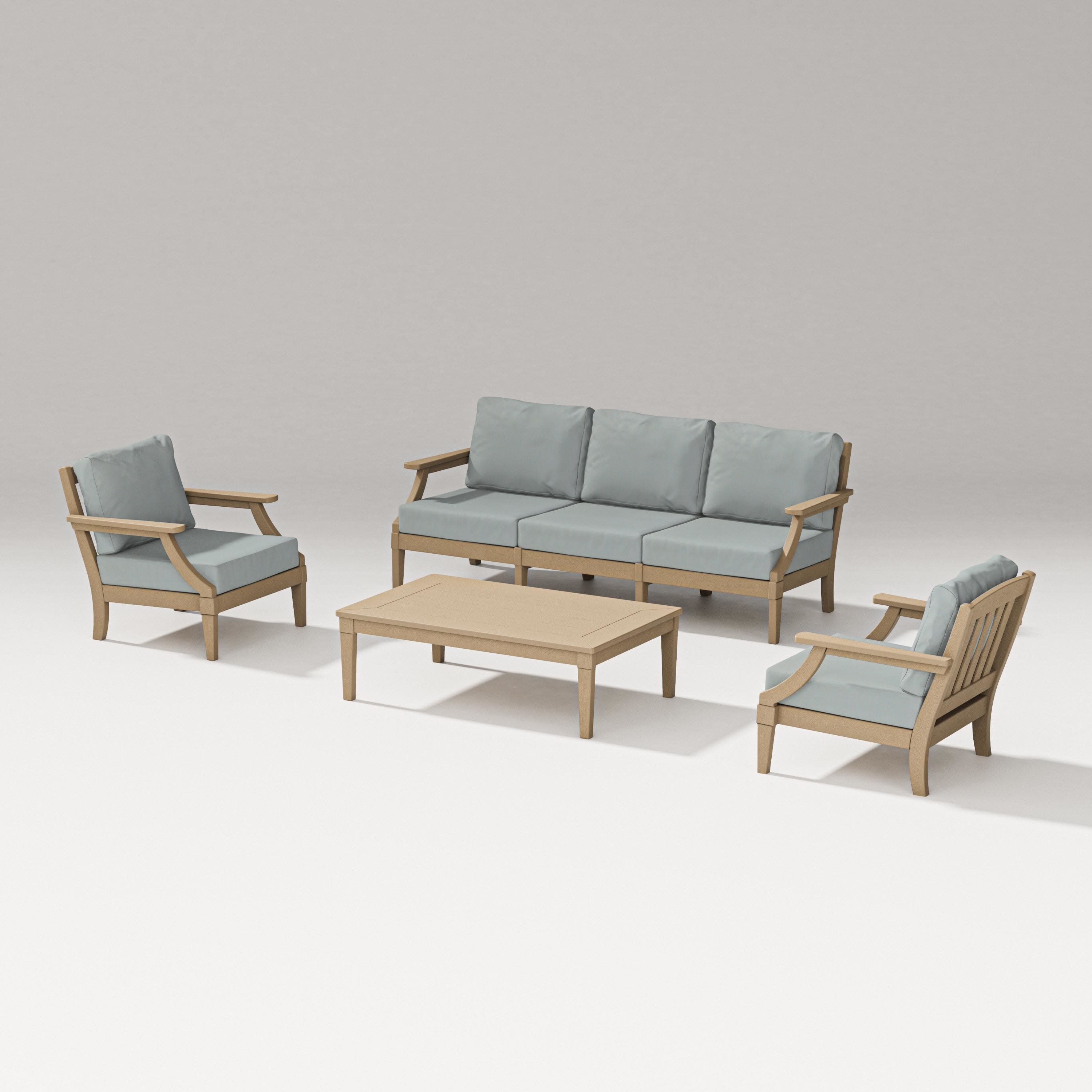 Estate 4-Piece Lounge Sofa Set in Vintage Sahara / Spa