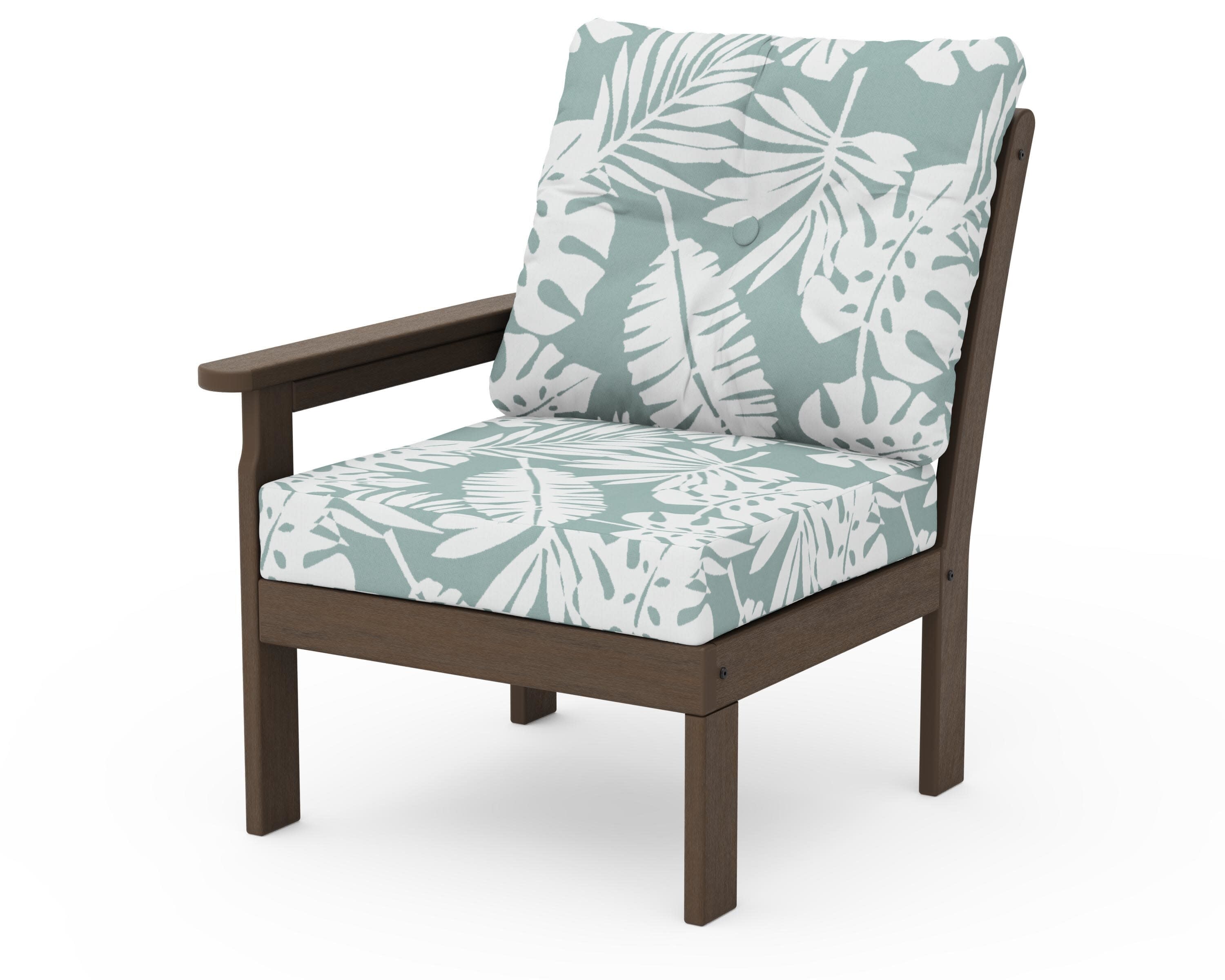 Vineyard Modular Left Arm Chair in Kona / Leaf Glacier Spa