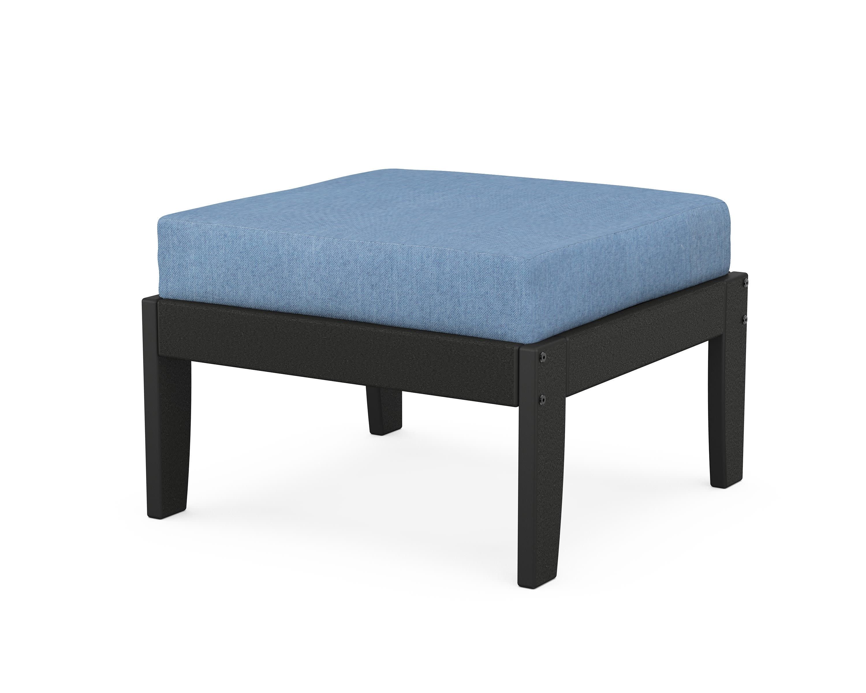 Modular Ottoman - Classic in Black / Sky Blue