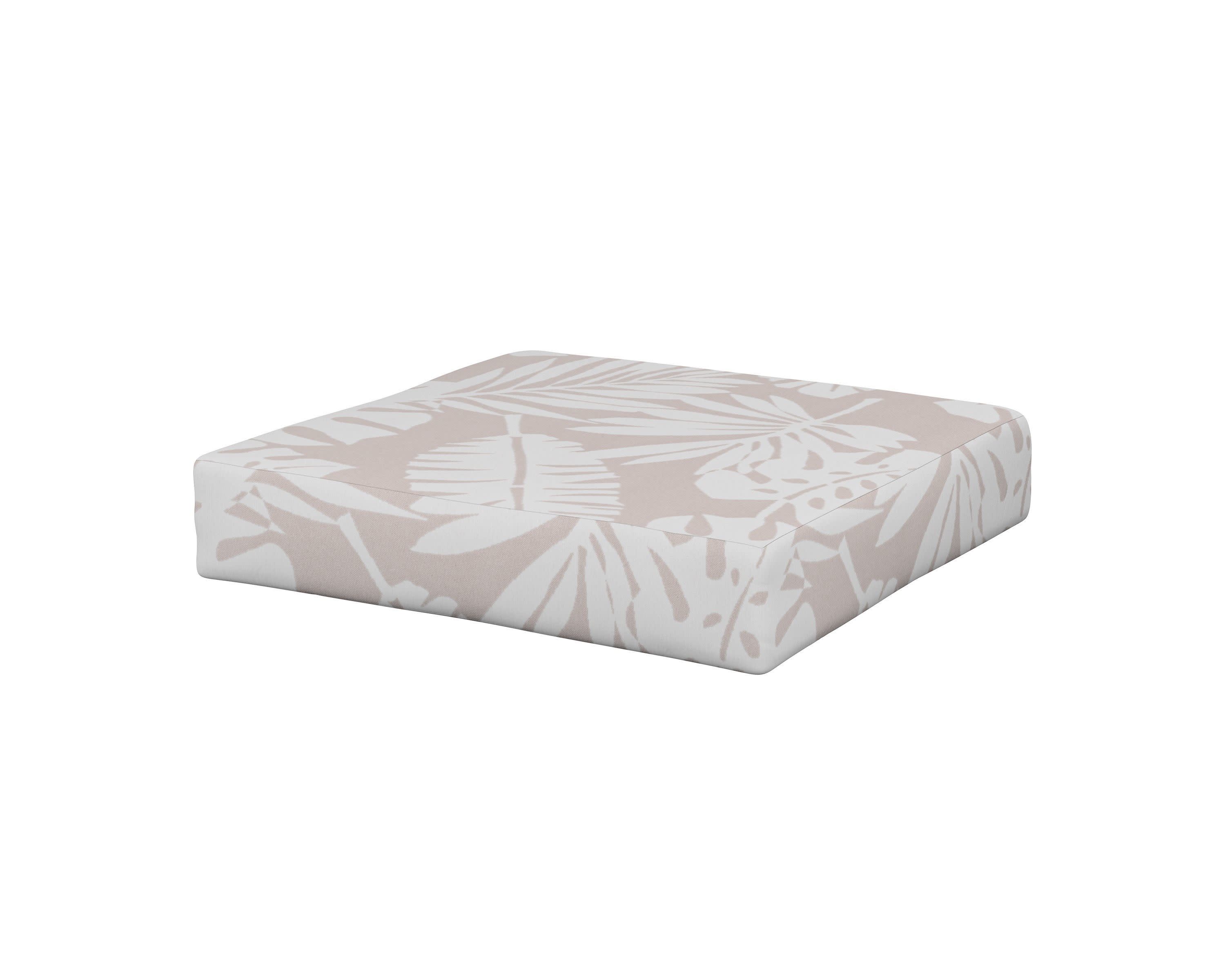 Prescott Ottoman Cushion in Leaf Dune Burlap