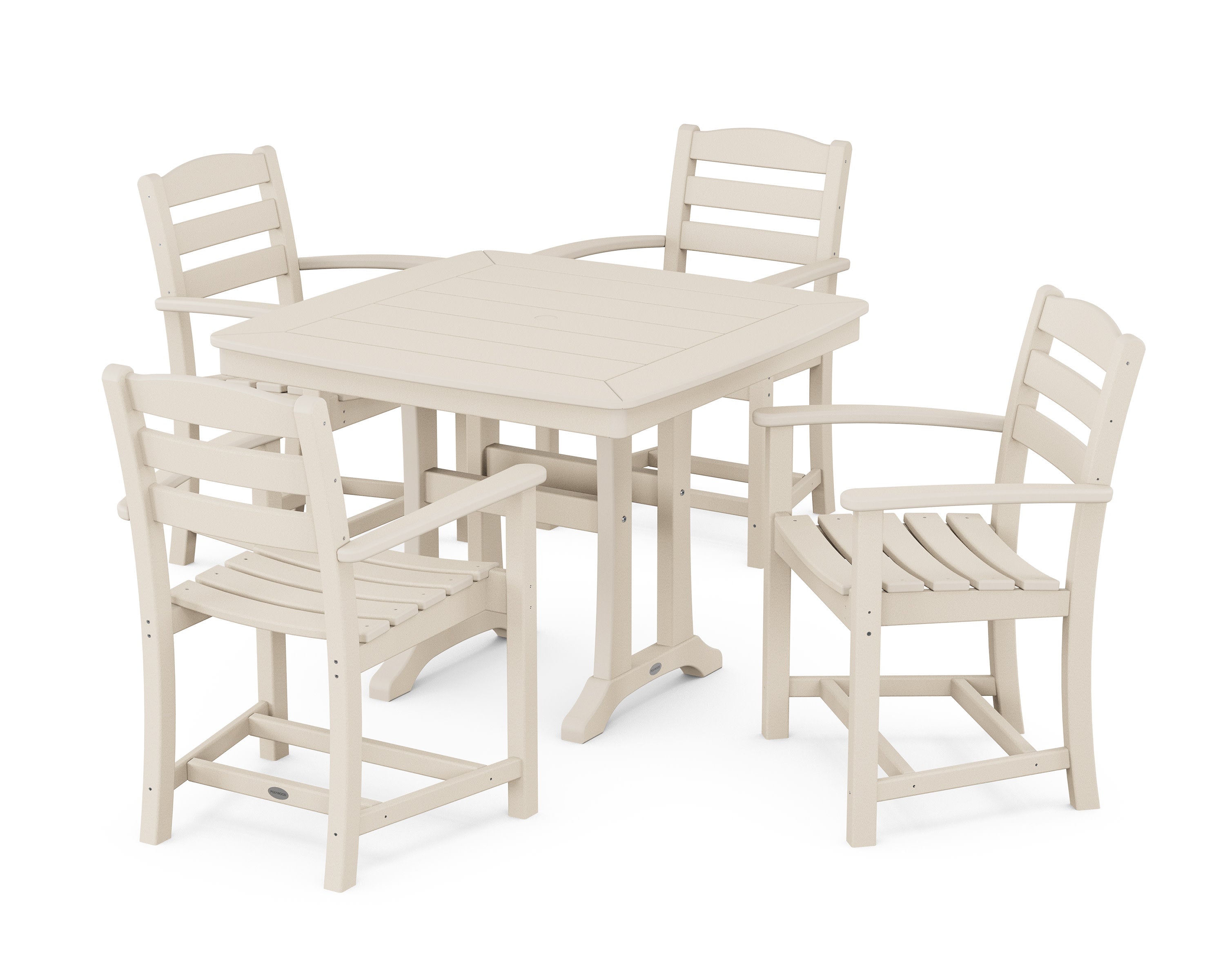 La Casa Caf 5-Piece Dining Set with Trestle Legs in Sand
