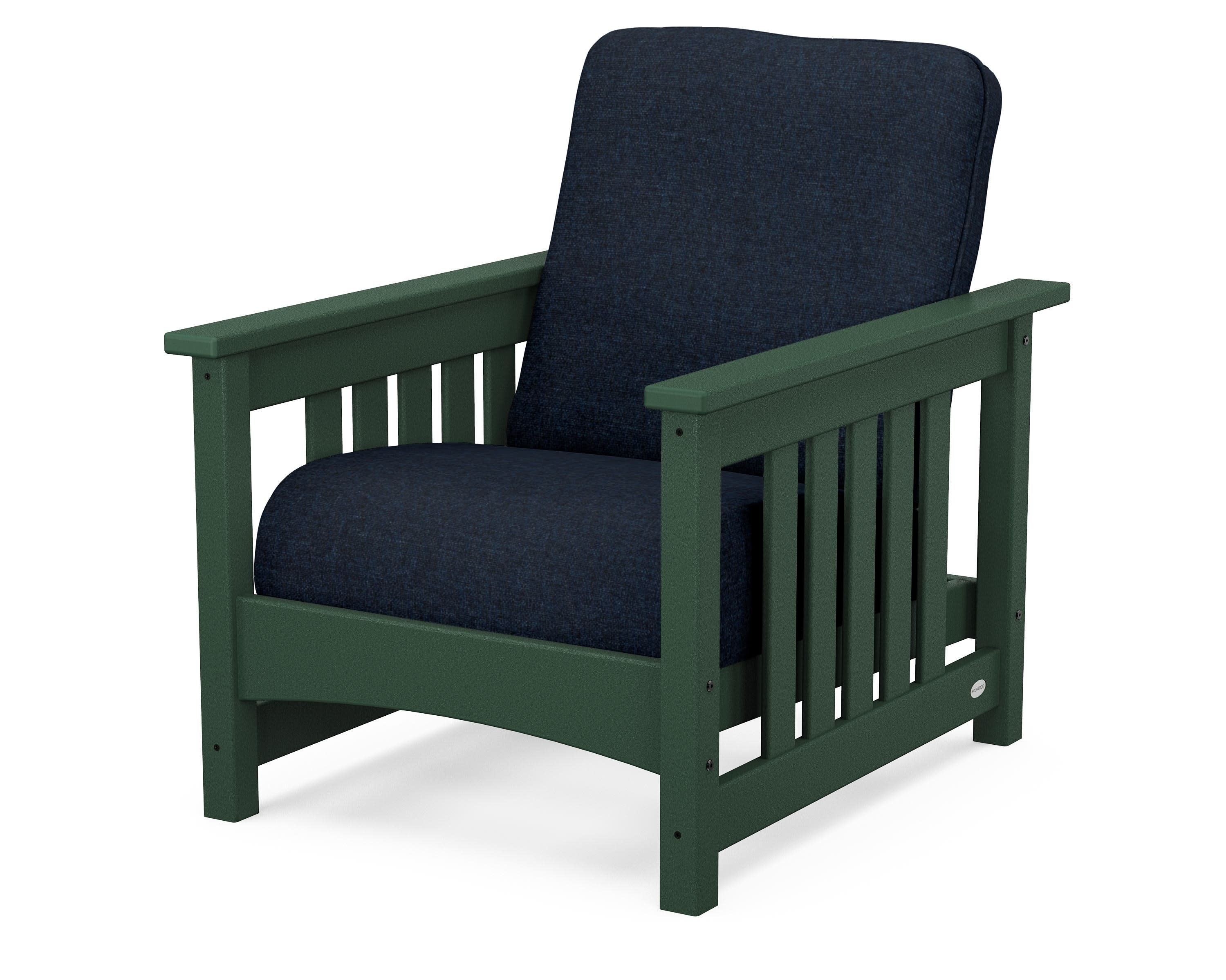 Club Mission Chair in Green / Marine Indigo