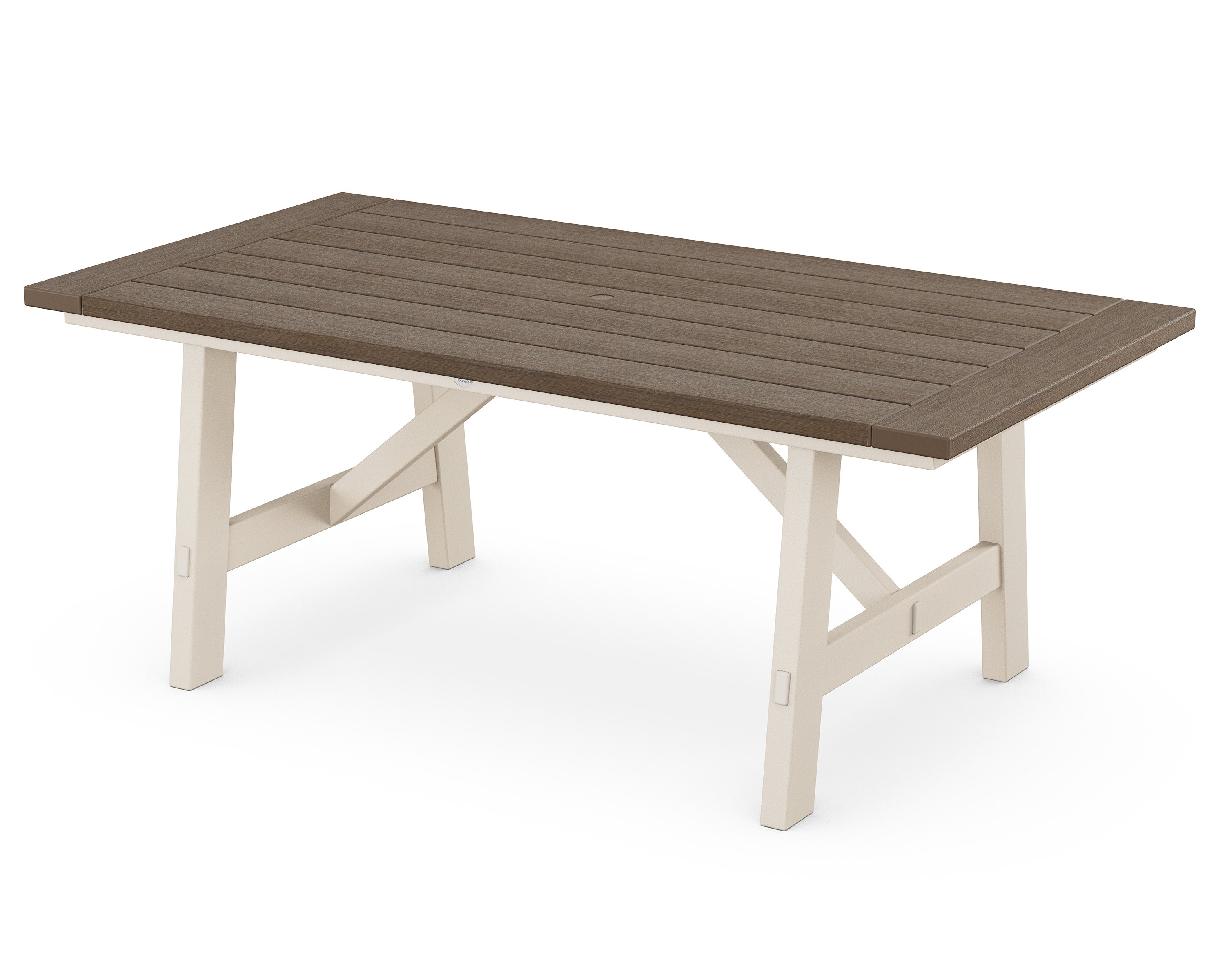 Rustic Farmhouse 39" x 75" Dining Table in Sand / Kona