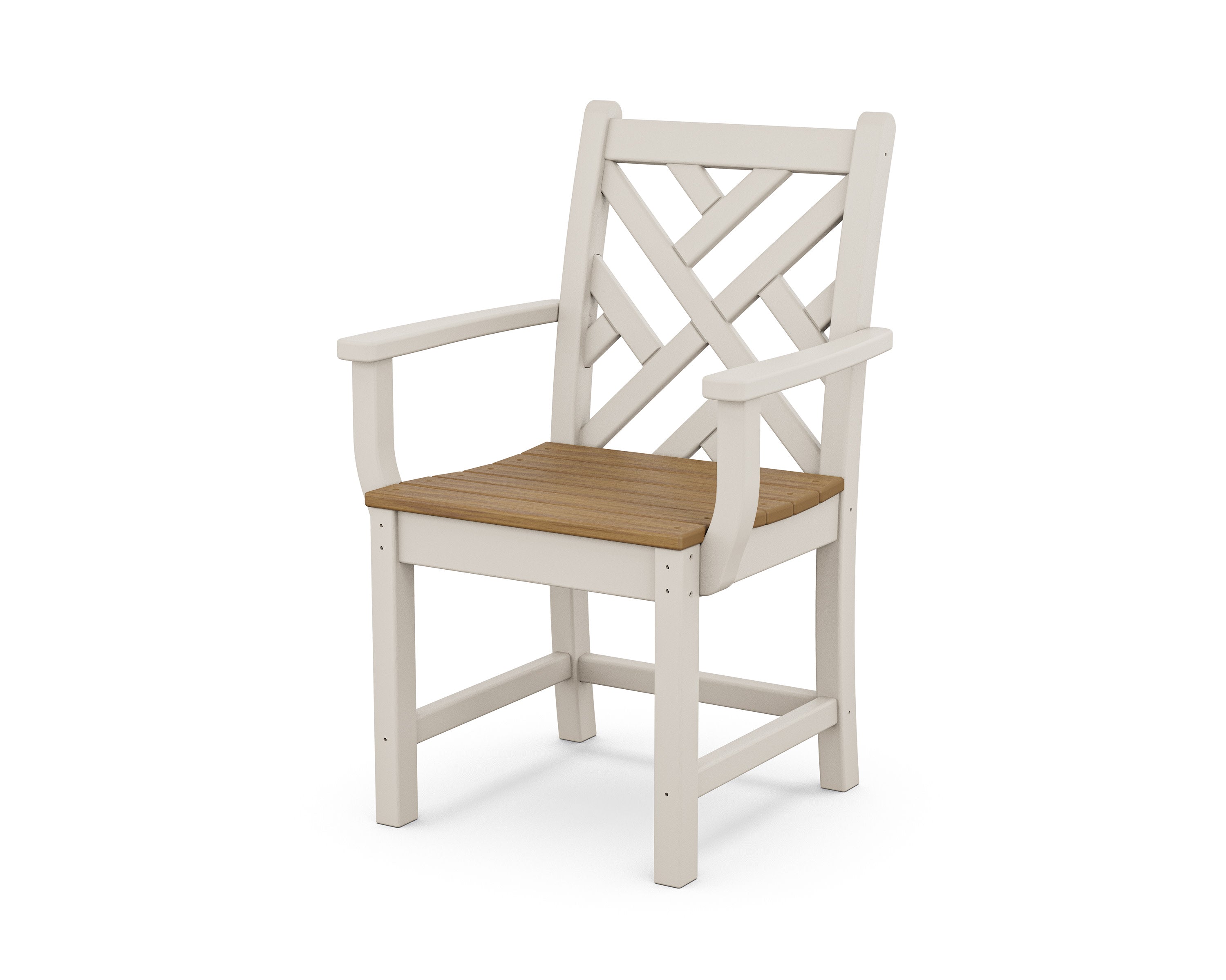 Chippendale Dining Arm Chair in Sand / Natural