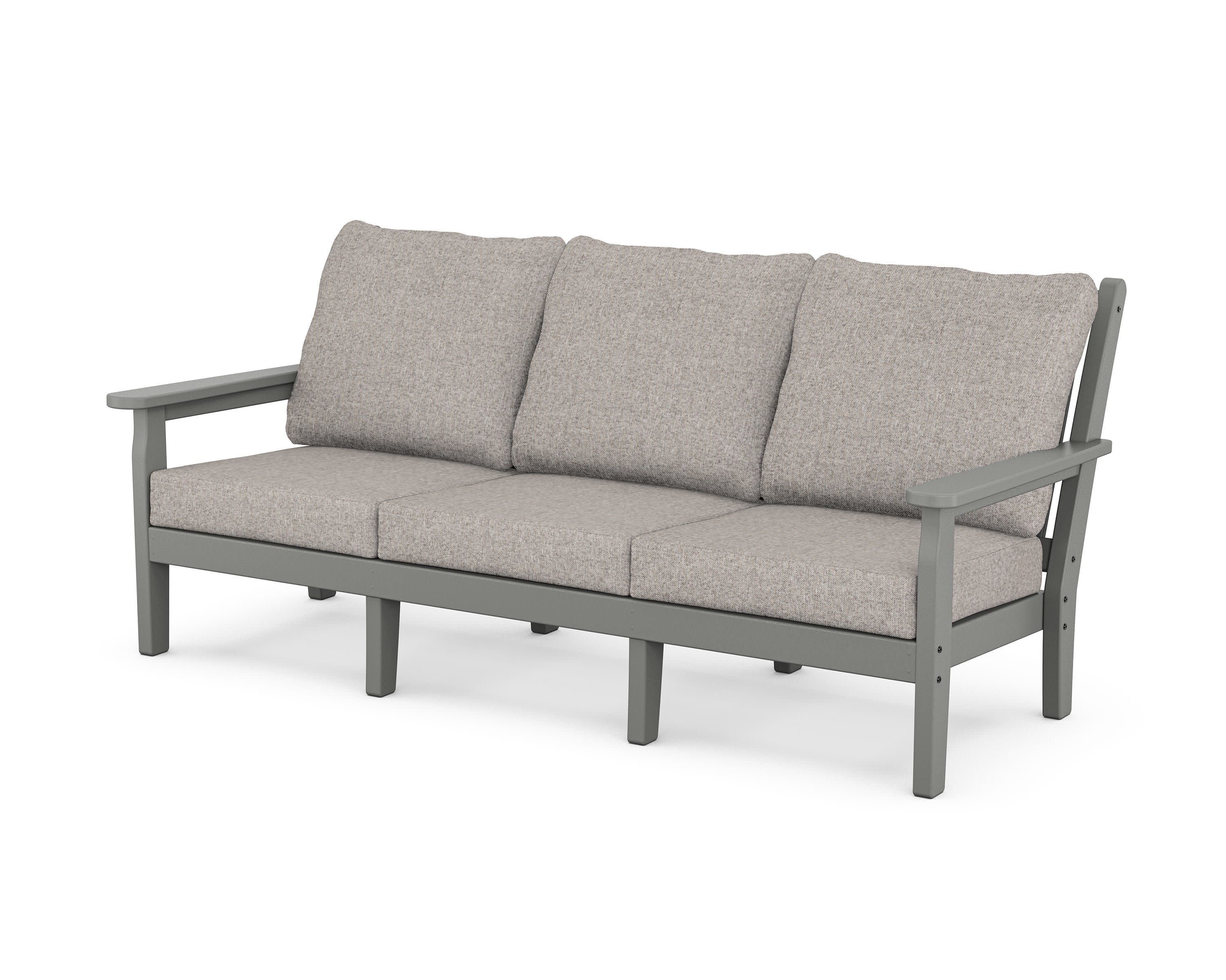 Chippendale Deep Seating Sofa in Slate Grey / Weathered Tweed