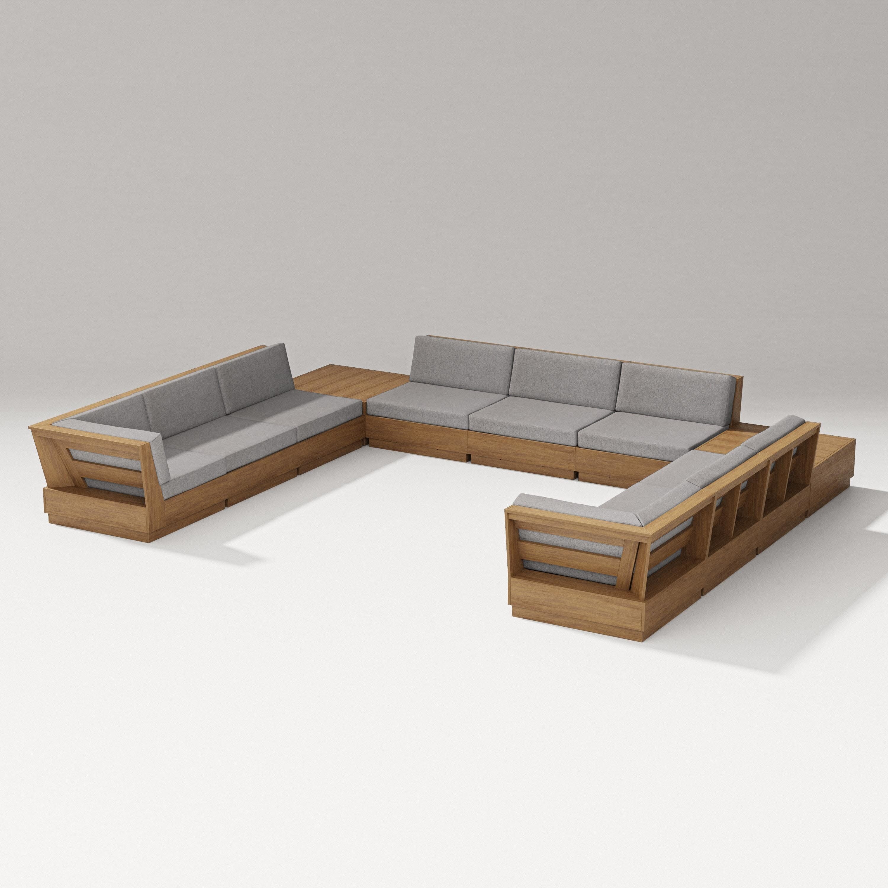 Elevate 11-Piece U-Shaped Sofa Sectional in Natural / Grey Mist