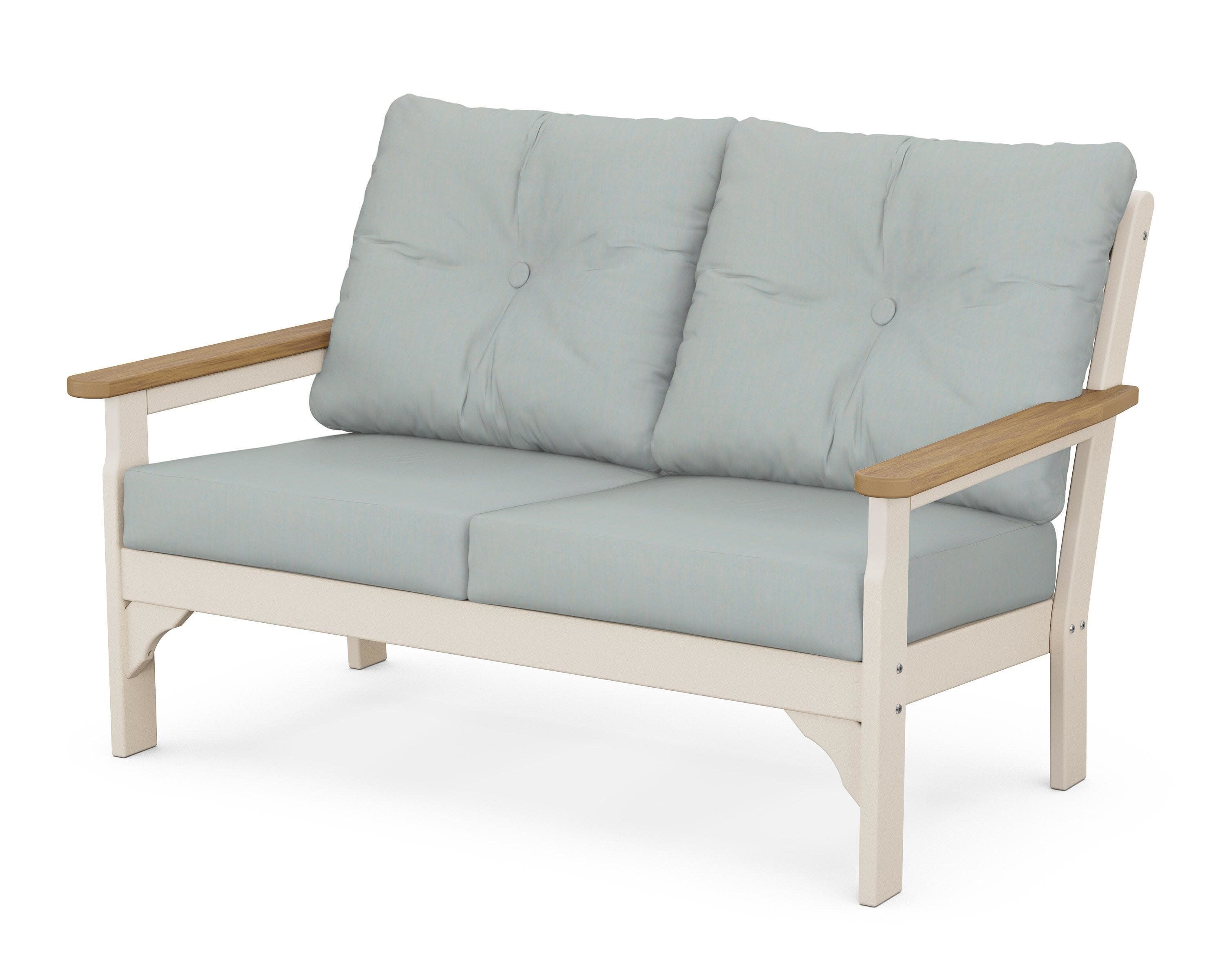 Vineyard Deep Seating Loveseat in Sand / Natural / Spa