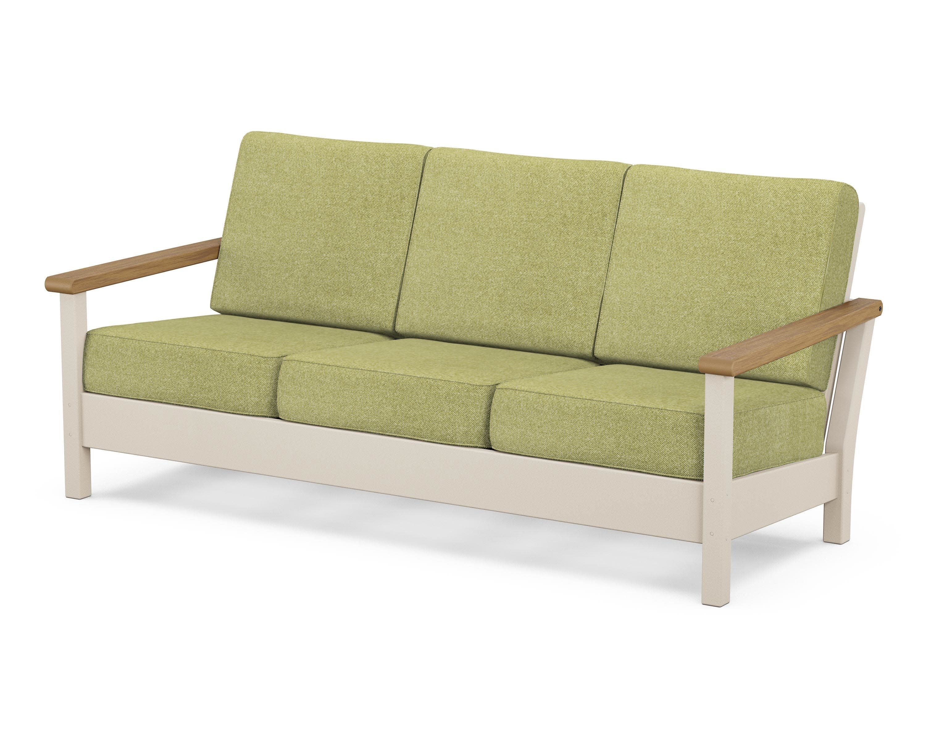 Harbour Deep Seating Sofa in Sand / Natural / Chartreuse Boucle