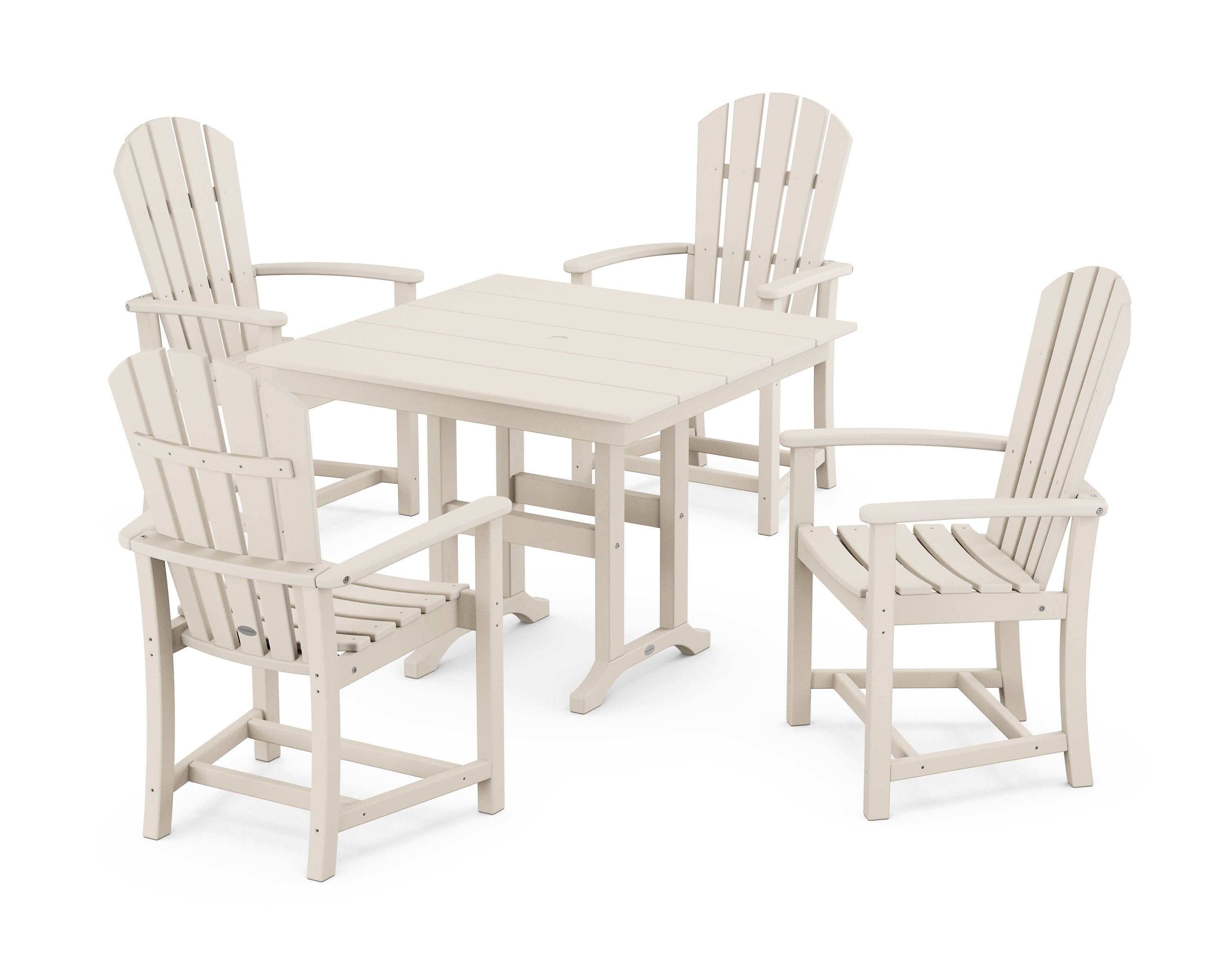 Palm Coast 5-Piece Farmhouse Dining Set in Sand