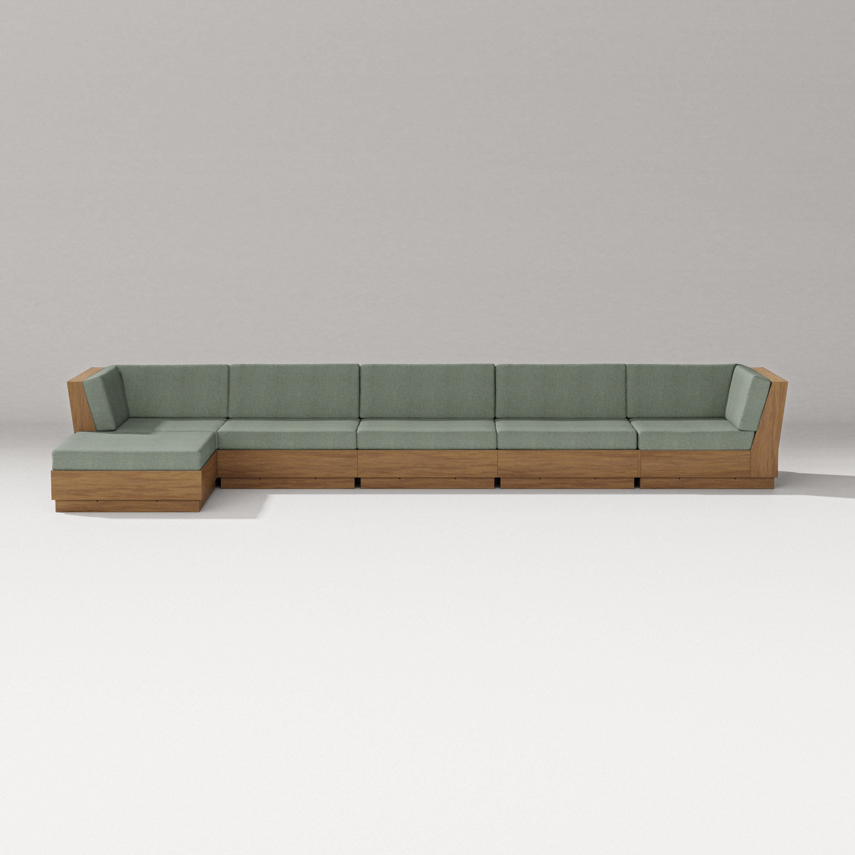 Elevate 6-Piece Chaise Sectional in Natural / Cast Sage