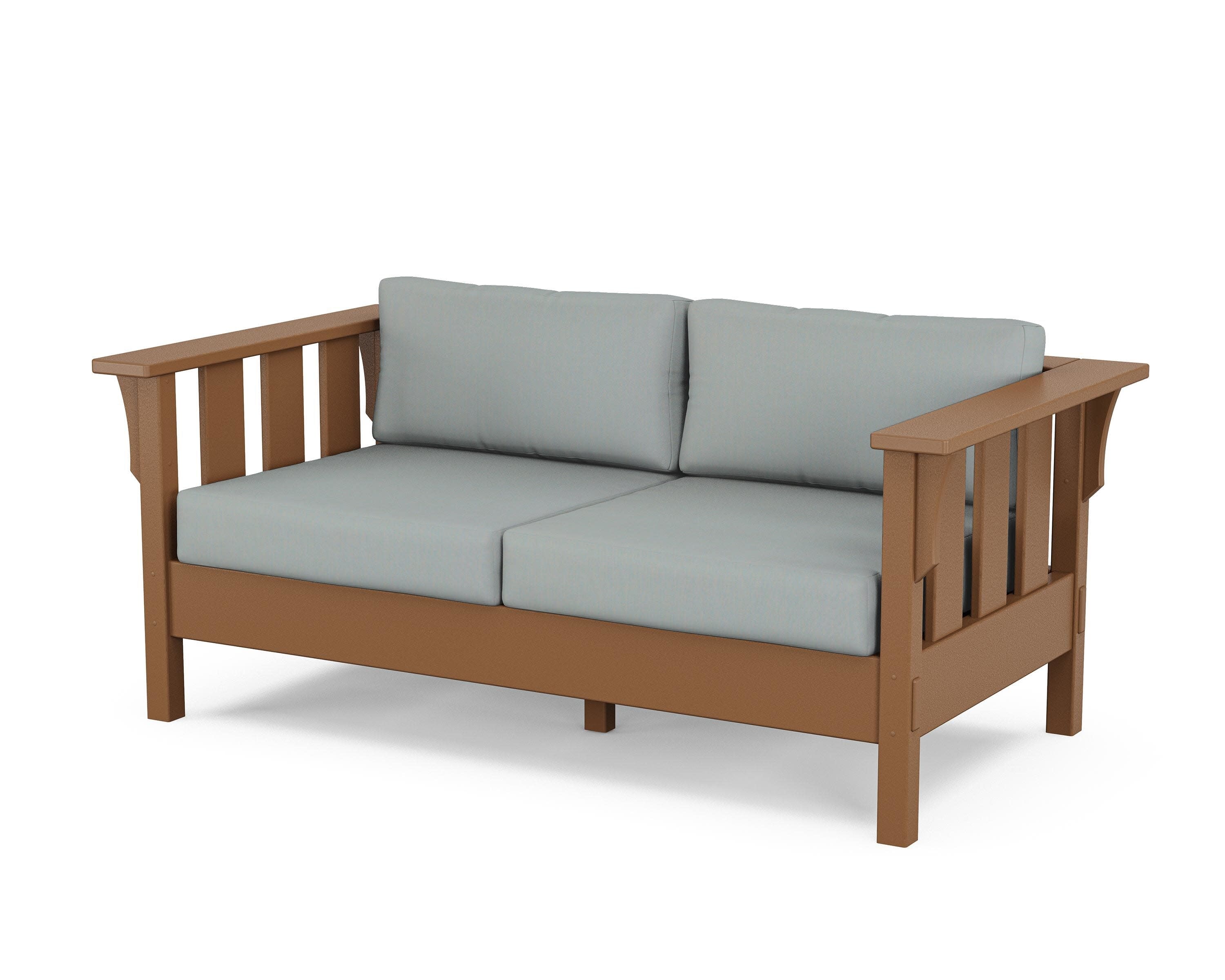 Acadia Deep Seating Loveseat in Teak / Spa