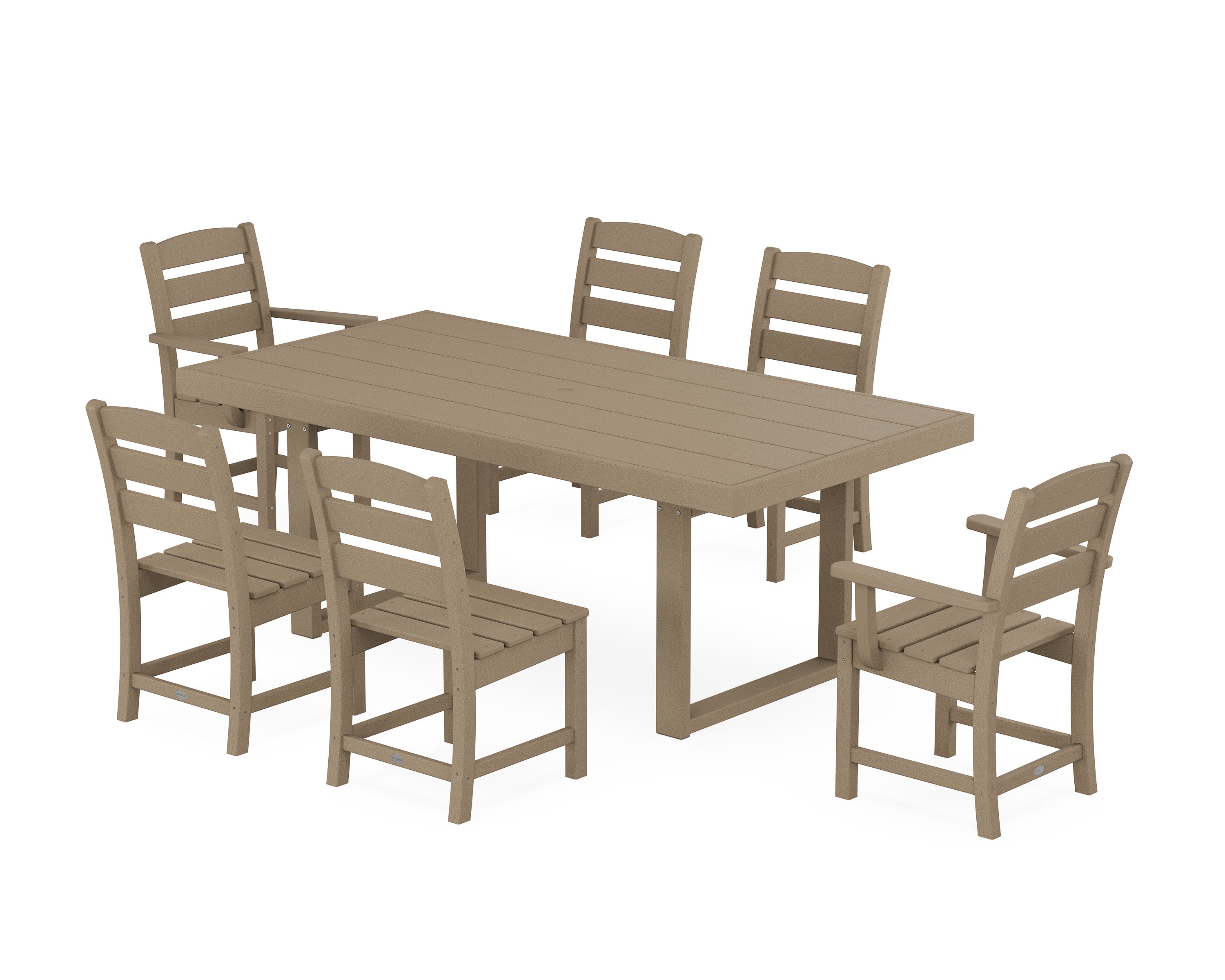 Lakeside 7-Piece Dining Set in Vintage Sahara