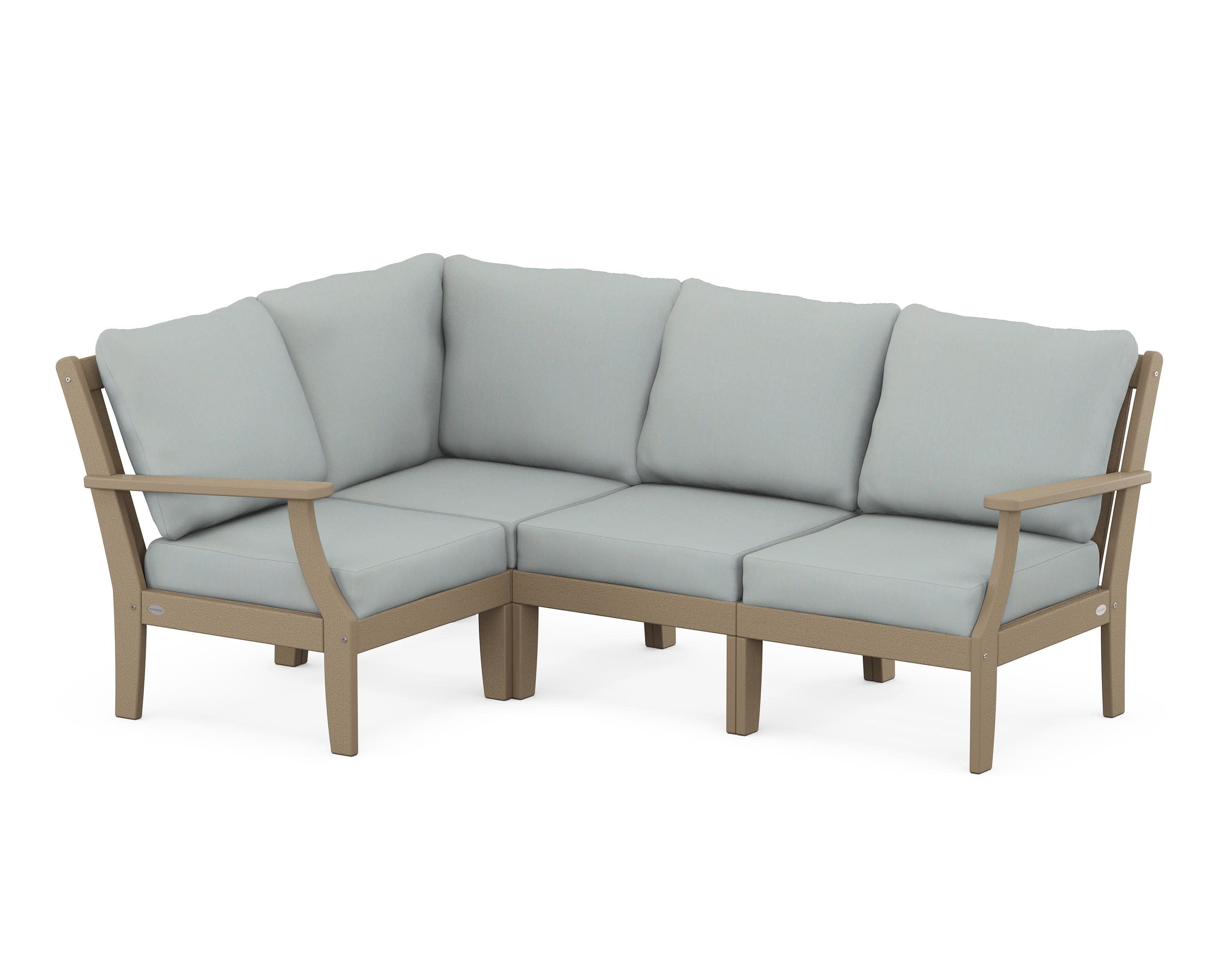Braxton Modular 4-Piece Deep Seating Set in Vintage Sahara / Spa