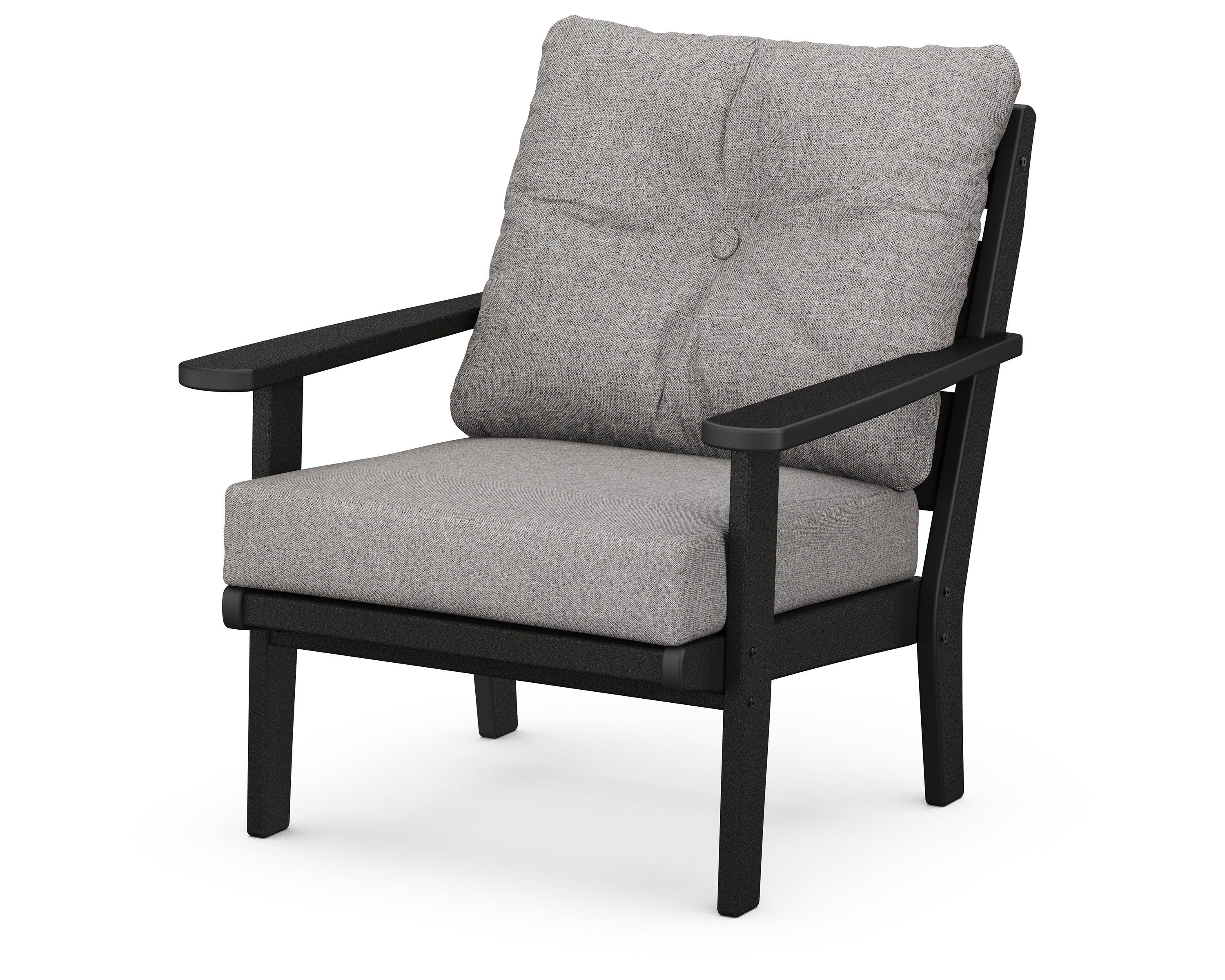 Lakeside Deep Seating Chair in Black / Grey Mist
