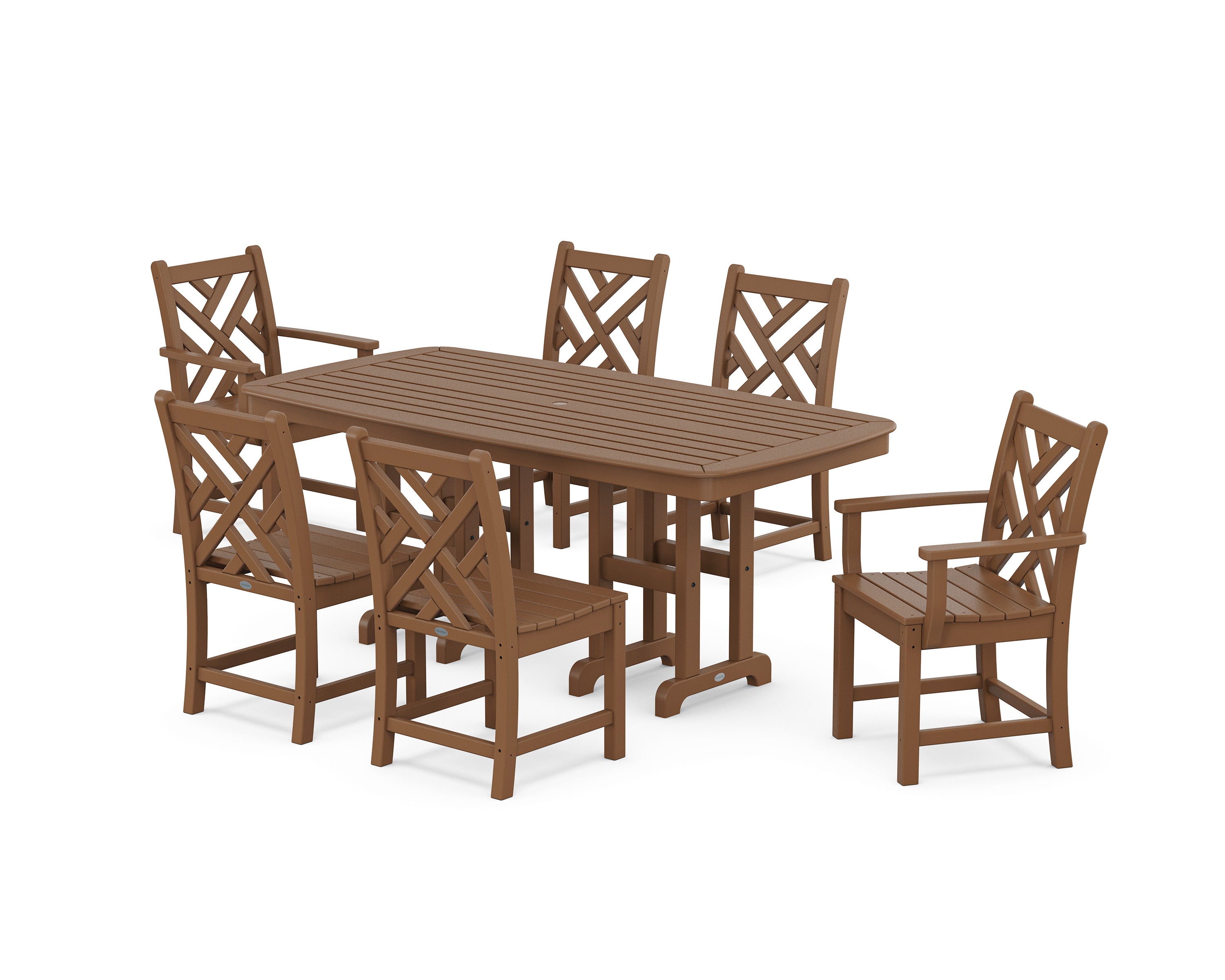 Chippendale 7-Piece Dining Set in Teak