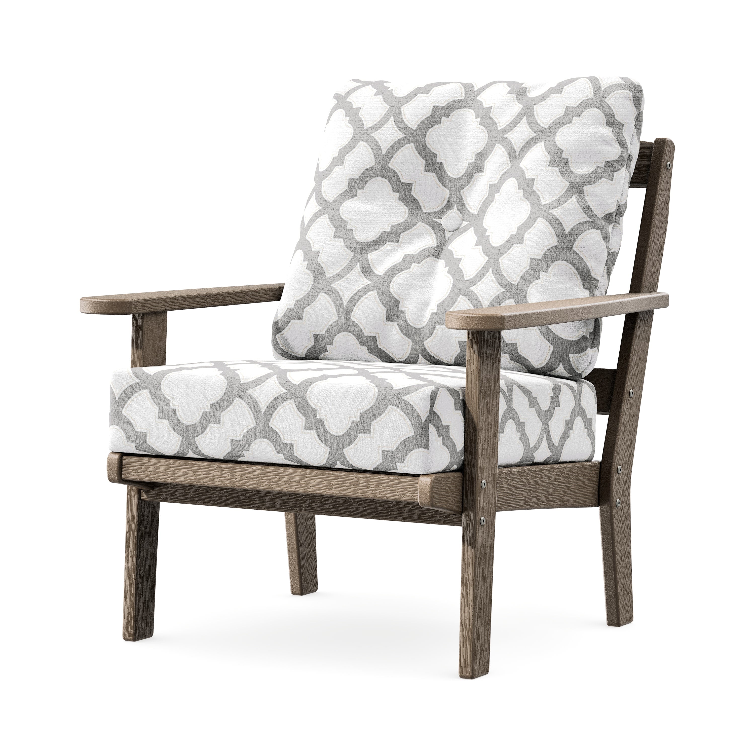 Mission Deep Seating Chair in Vintage Sahara / Trellis Grey Mist