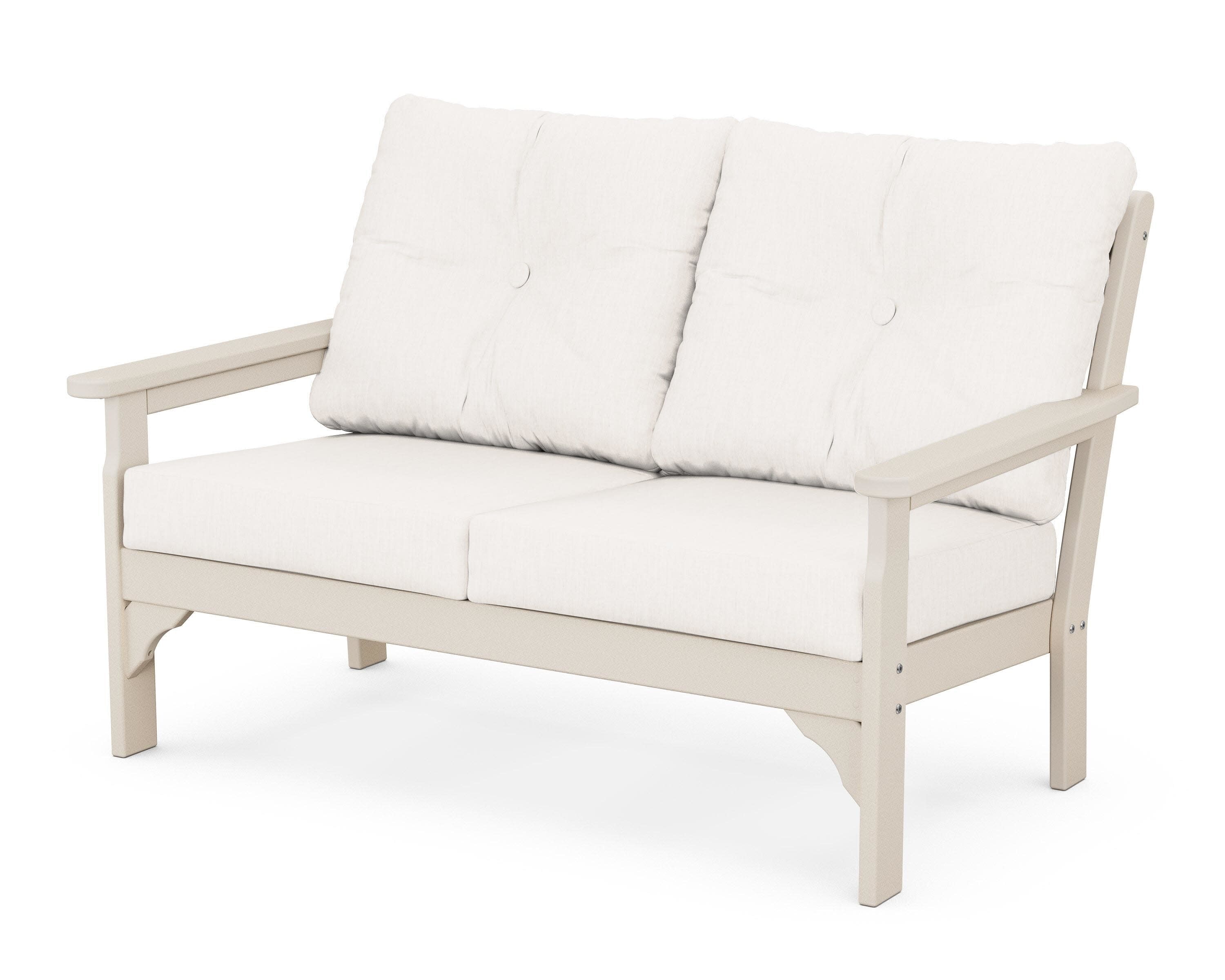 Vineyard Deep Seating Loveseat in Sand / Cast Ash