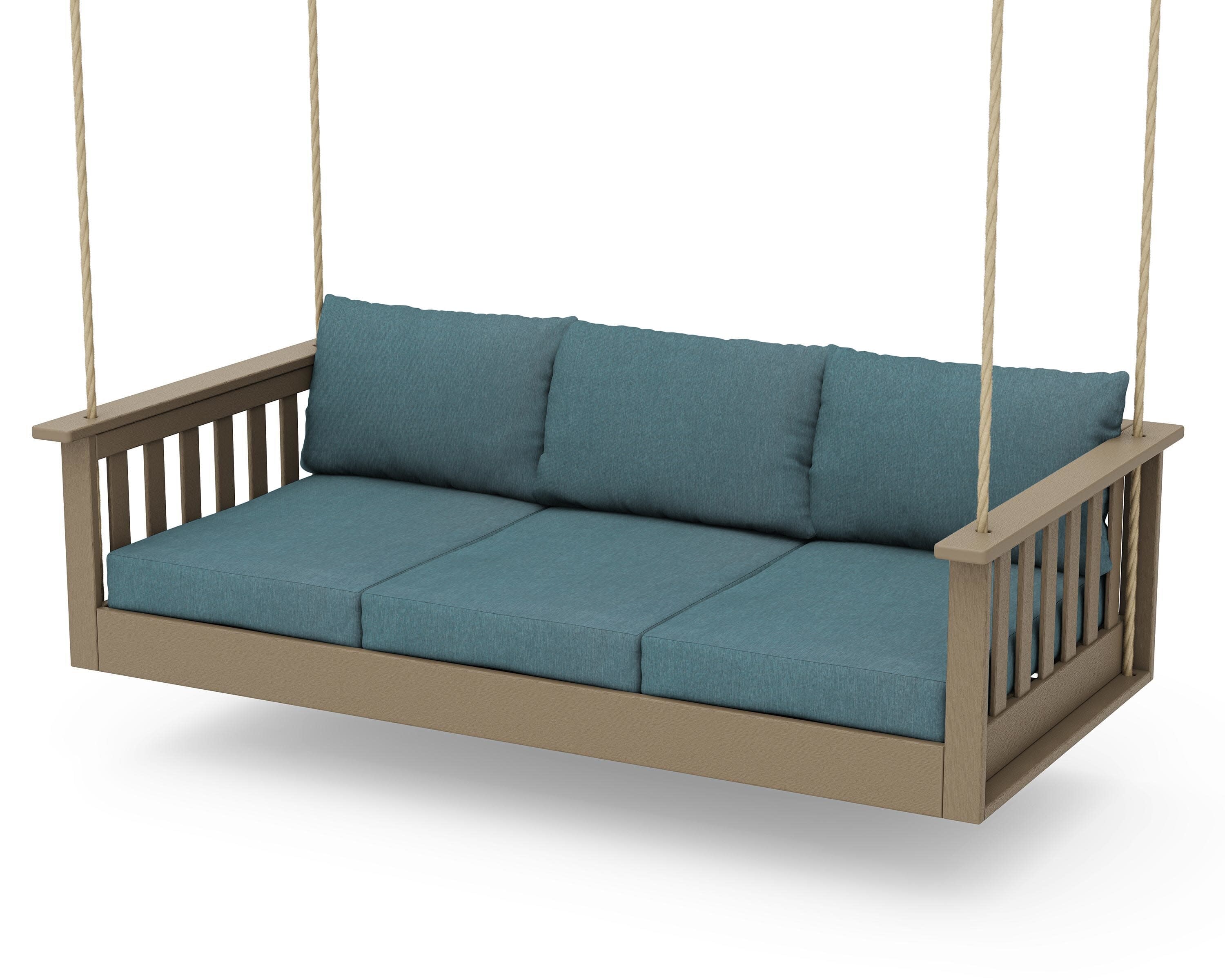 Vineyard Daybed Swing in Vintage Sahara / Ocean Teal