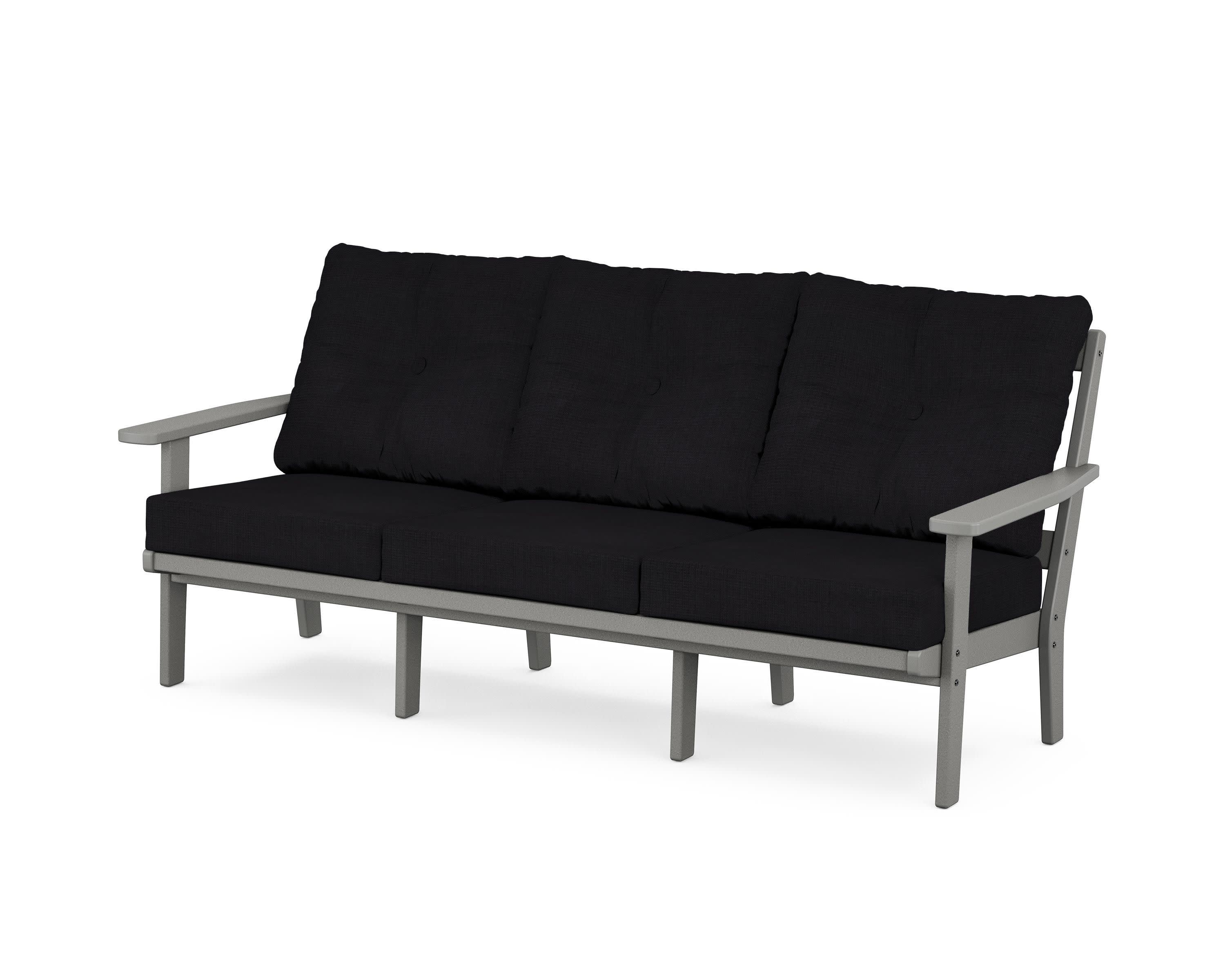 Oxford Deep Seating Sofa in Slate Grey / Midnight Linen