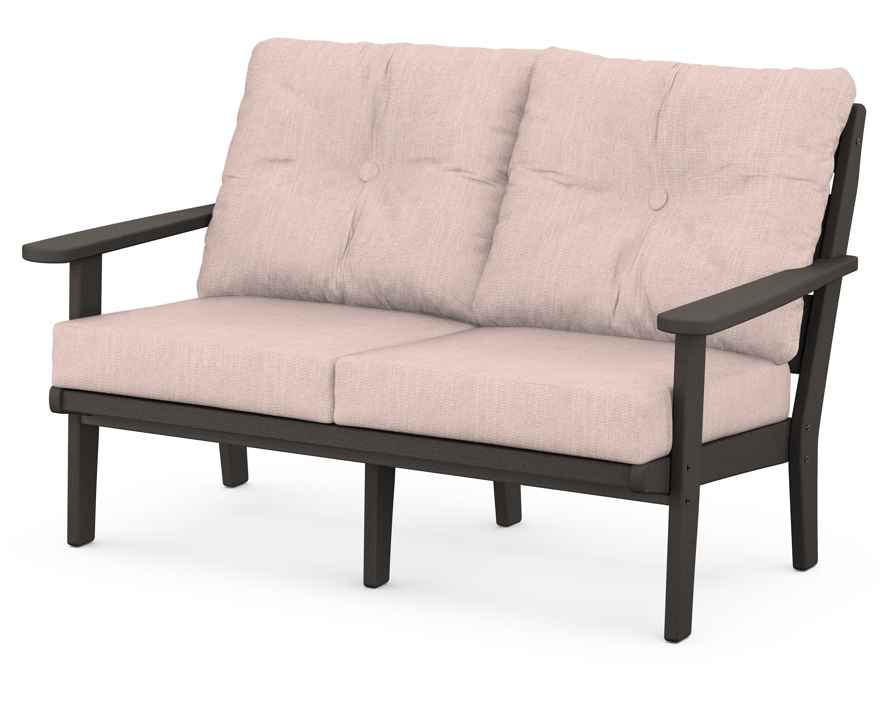Lakeside Deep Seating Loveseat in Vintage Coffee / Play Cameo
