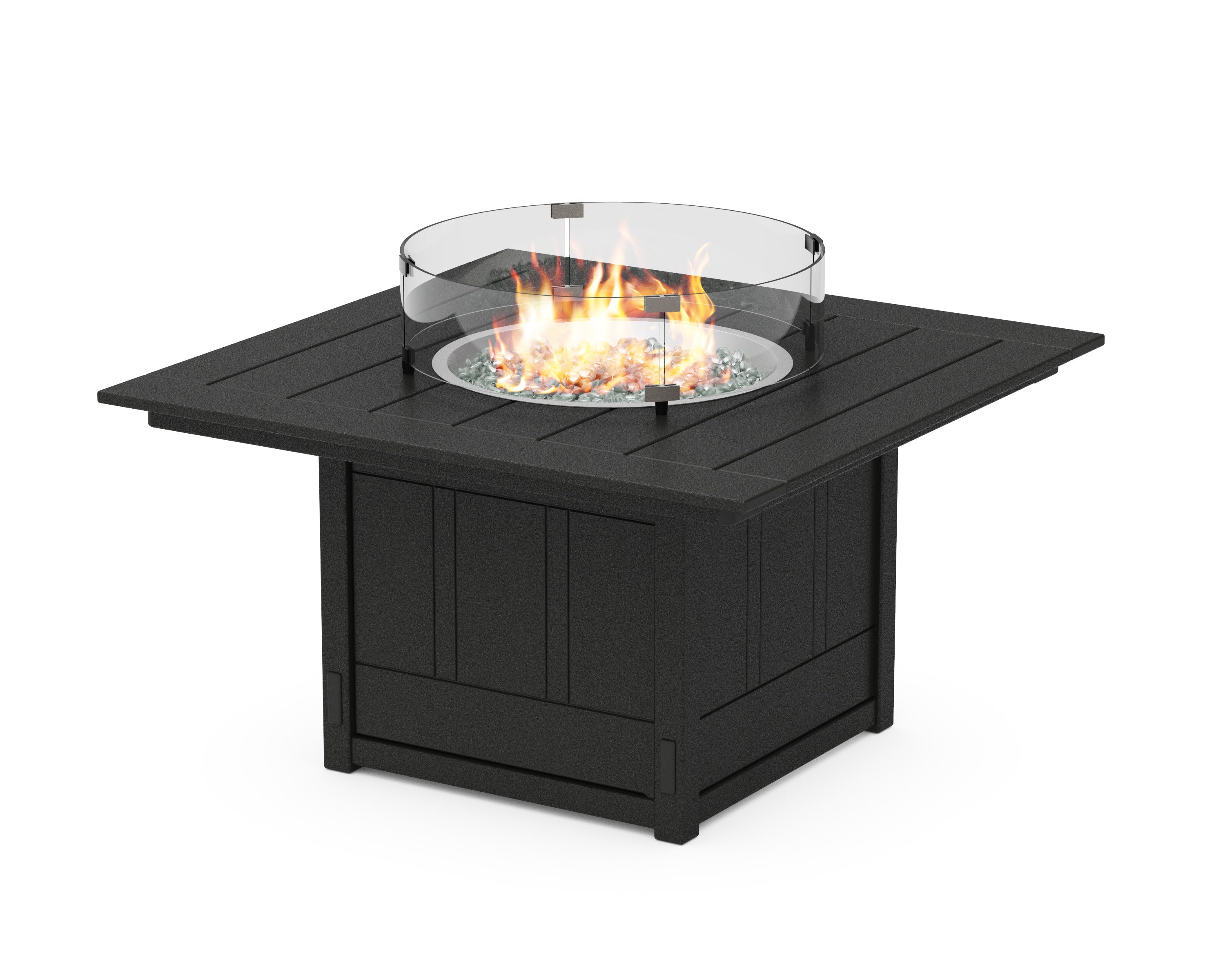 Acadia Square 42 Fire Pit Table in Black