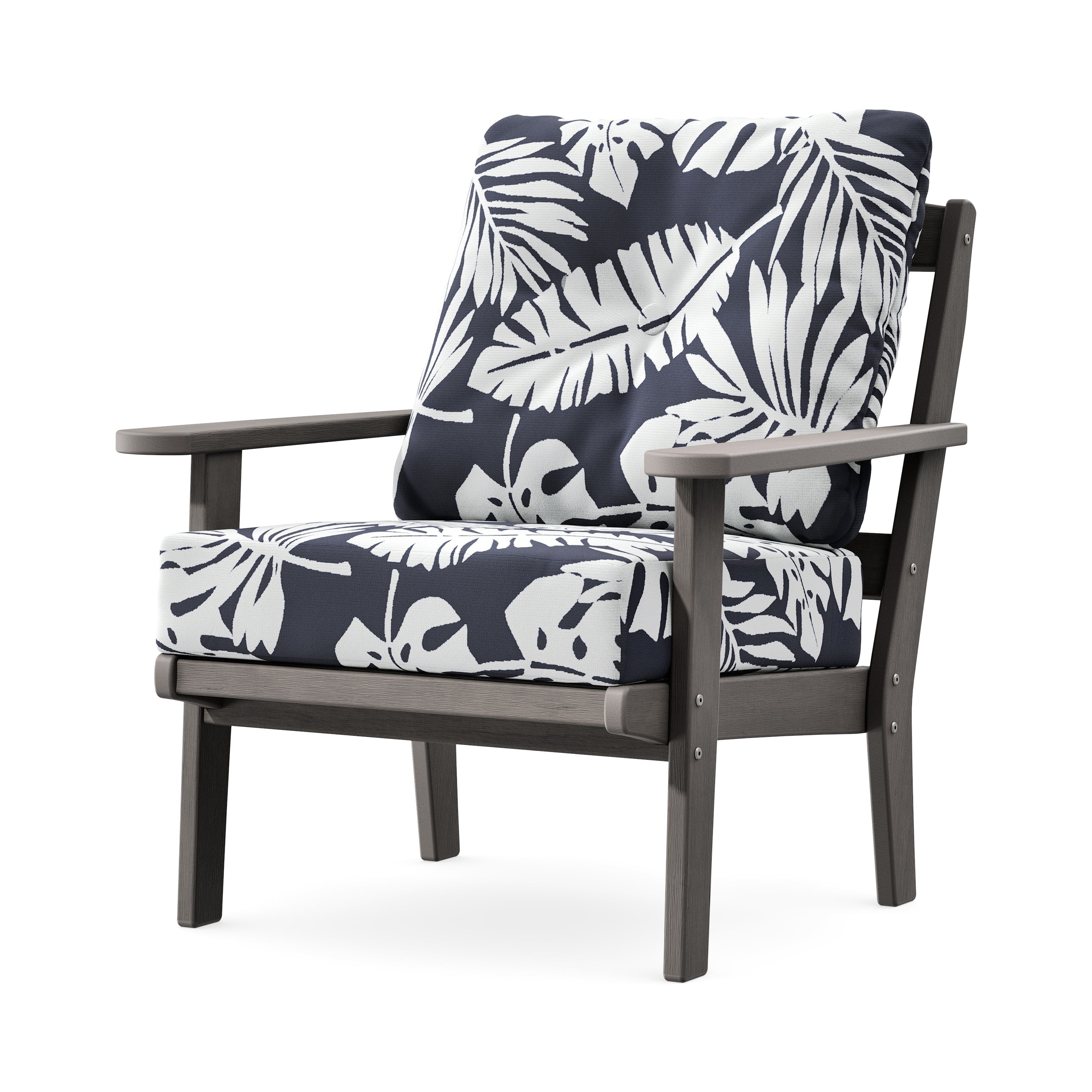 Mission Deep Seating Chair in Driftwood / Leaf Navy