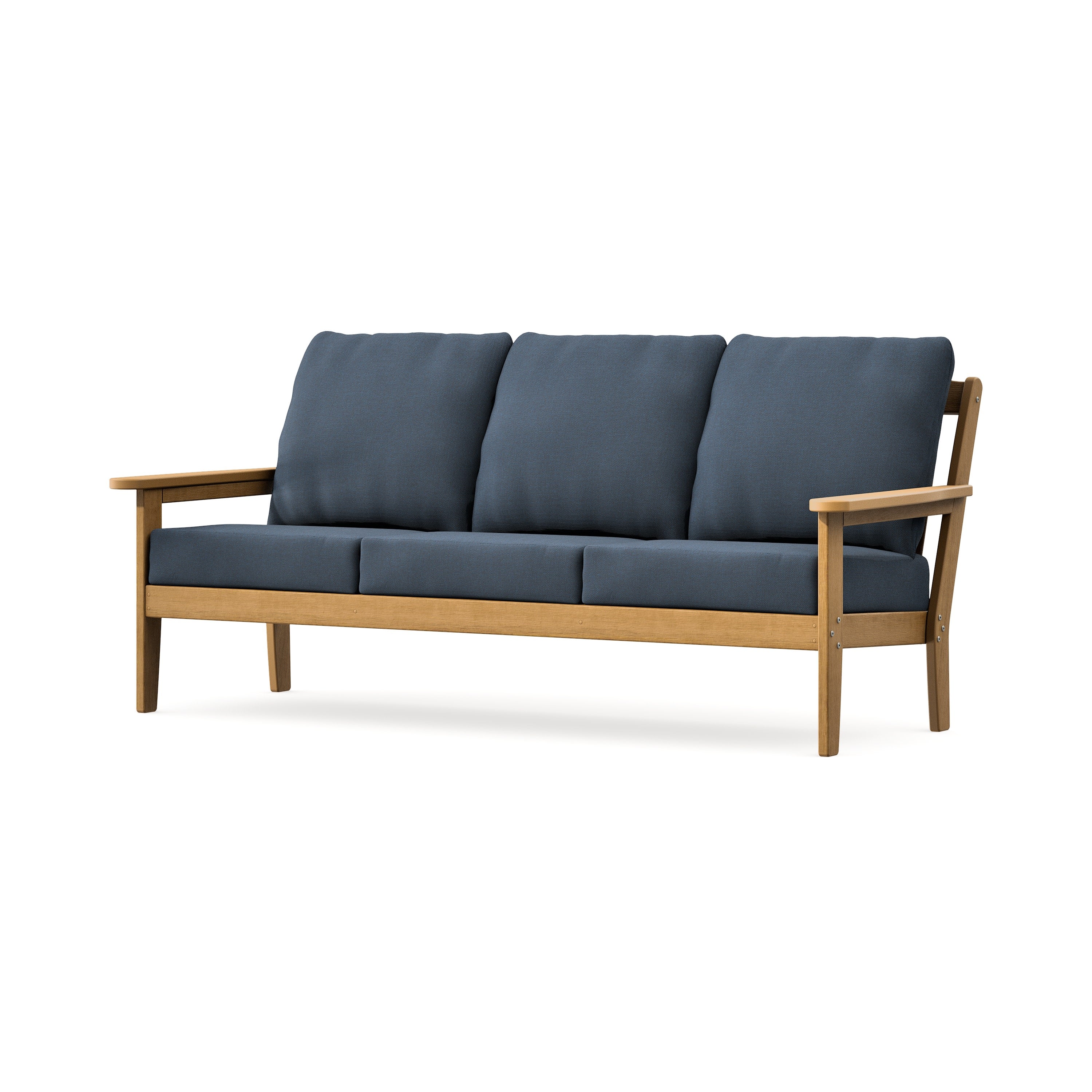 Cottage Deep Seating Sofa in Natural / Marine Indigo