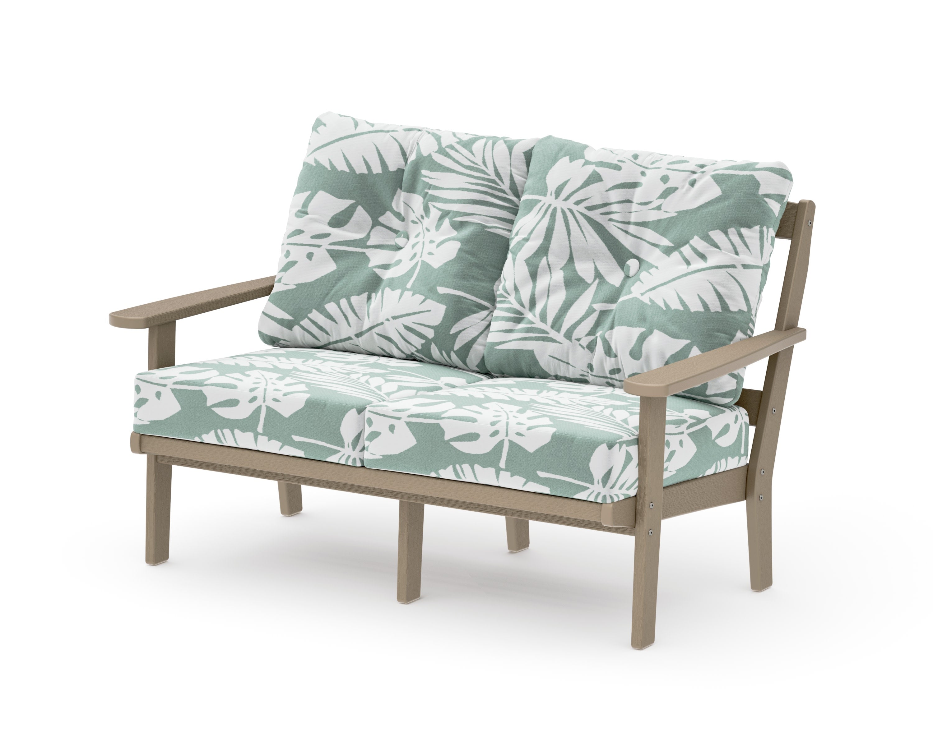 Mission Deep SeatingLoveseat in Vintage Sahara / Leaf Glacier Spa