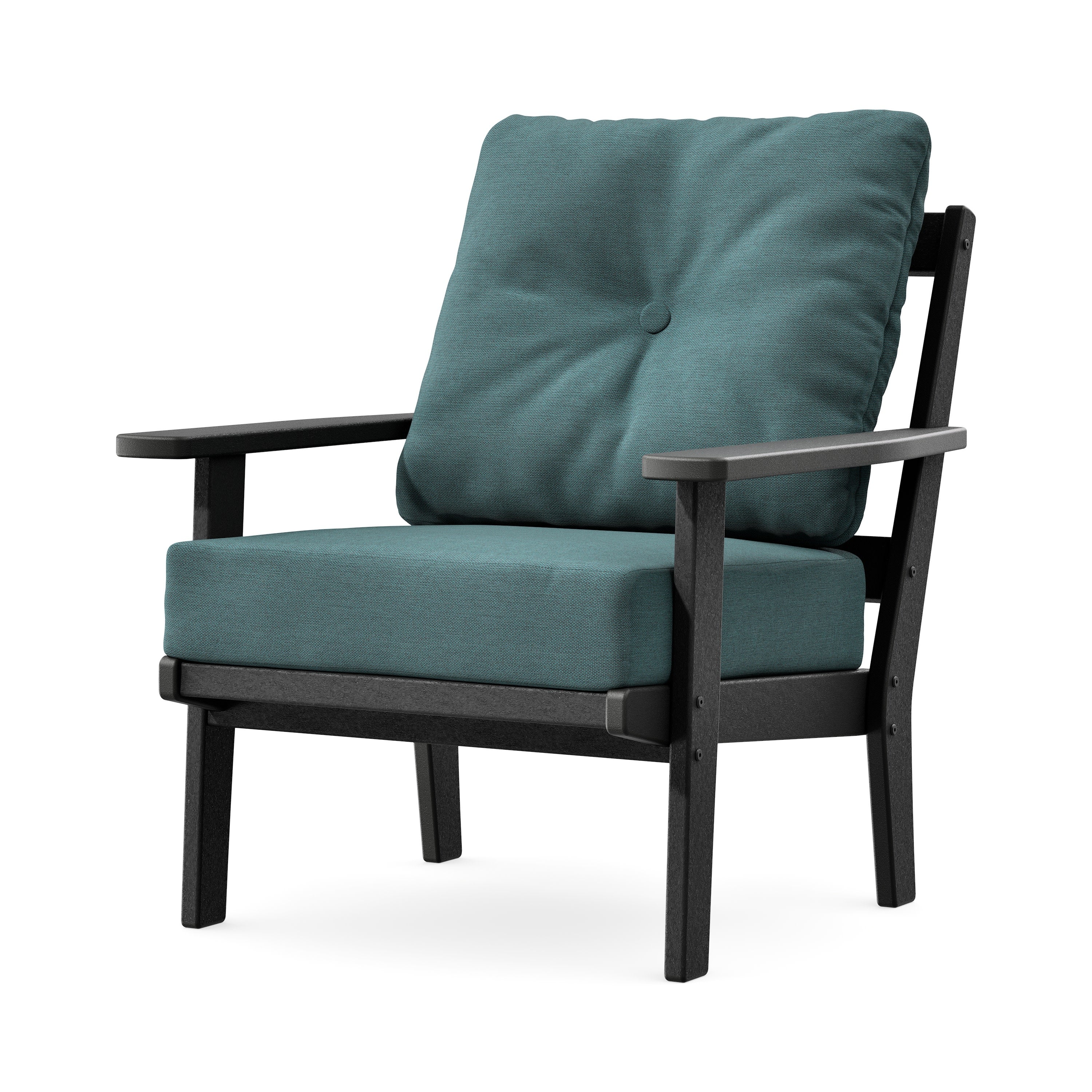 Prairie Deep Seating Chair in Black / Ocean Teal