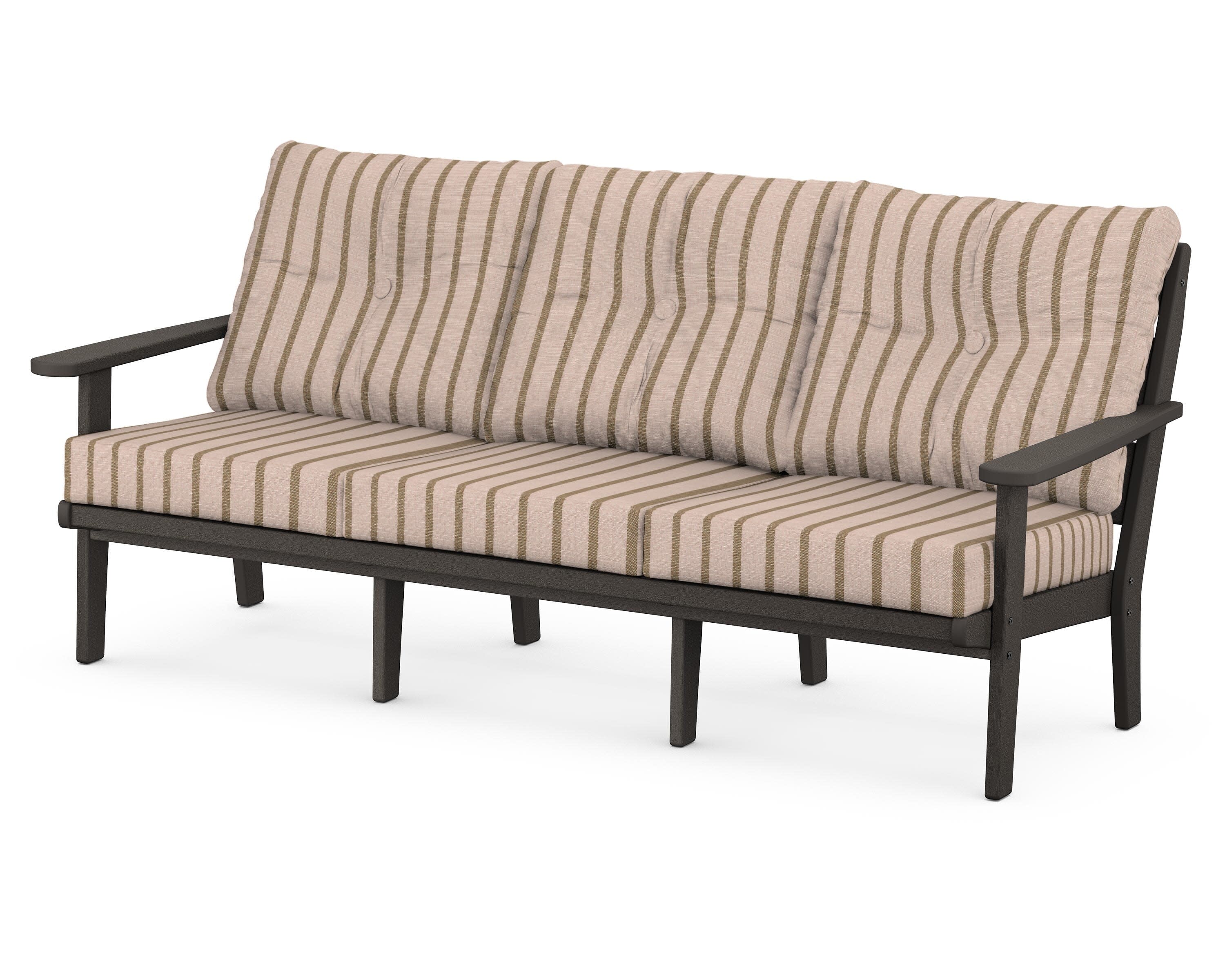 Lakeside Deep Seating Sofa in Vintage Coffee / Unwind Cameo
