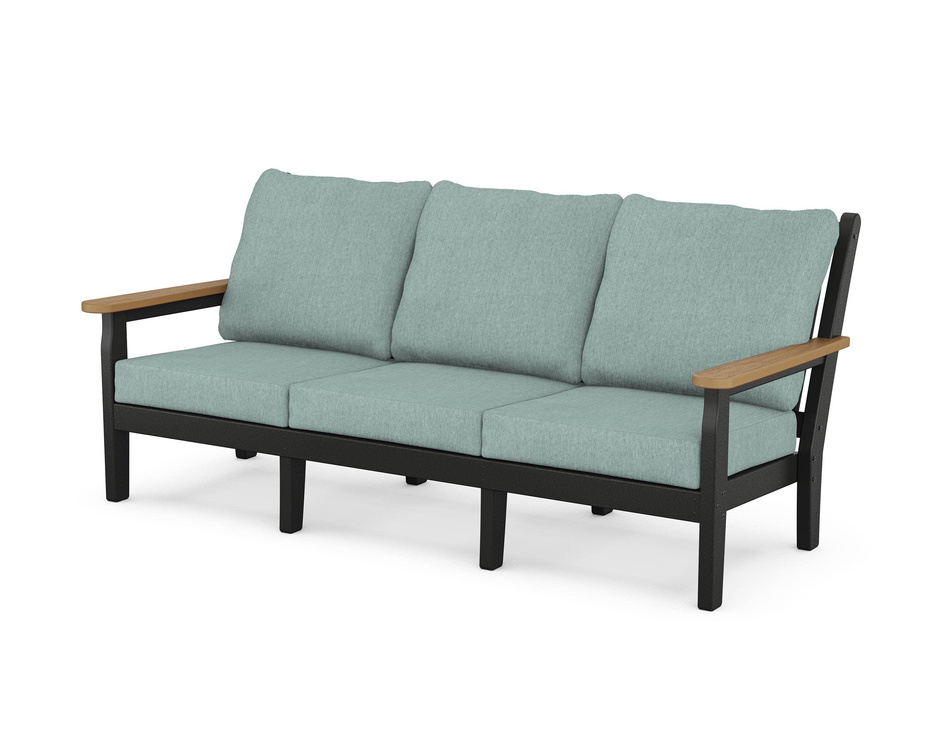 Chippendale Deep Seating Sofa in Black / Natural / Glacier Spa