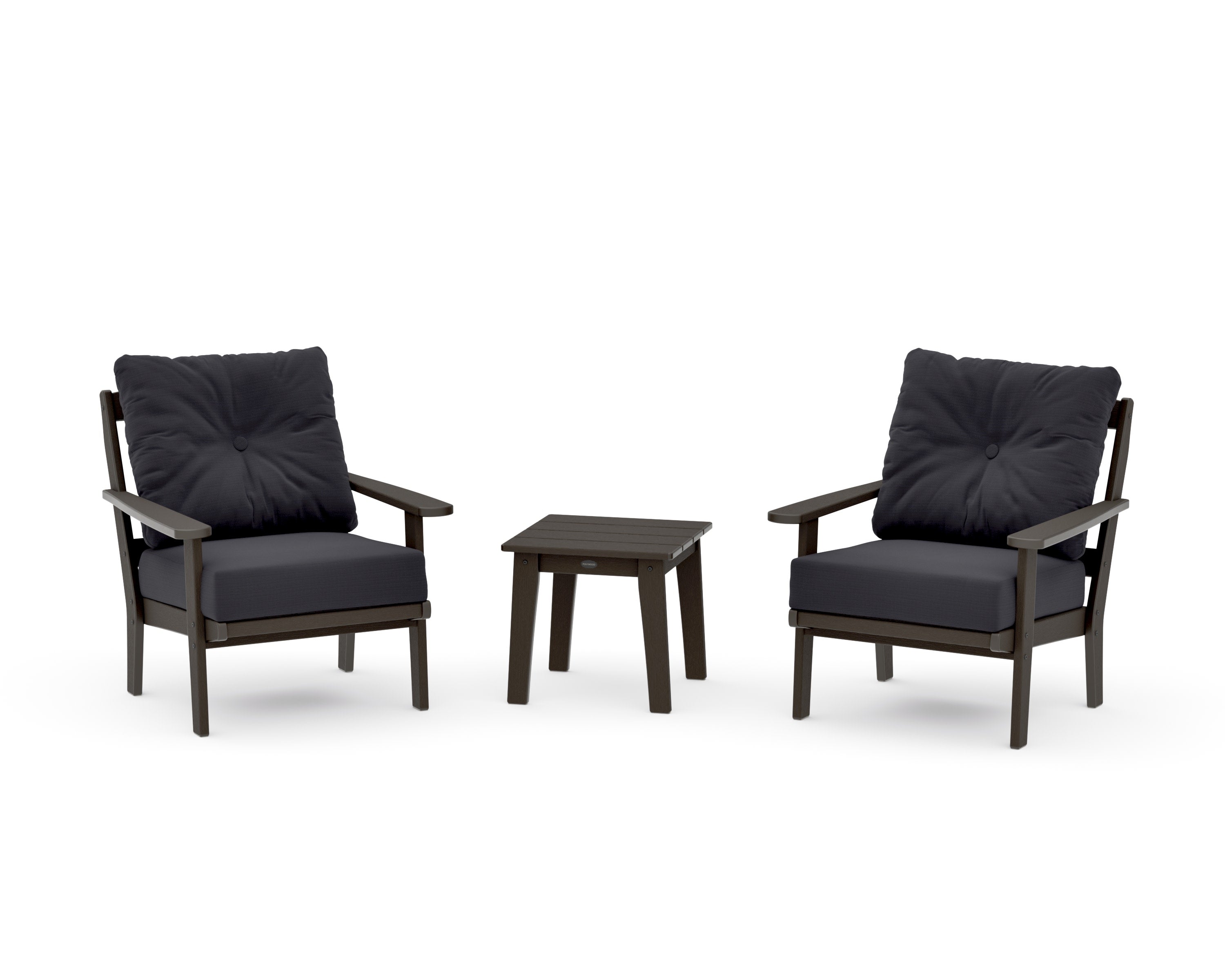 Mission 3-Piece Deep Seating Set in Vintage Coffee / Midnight Linen