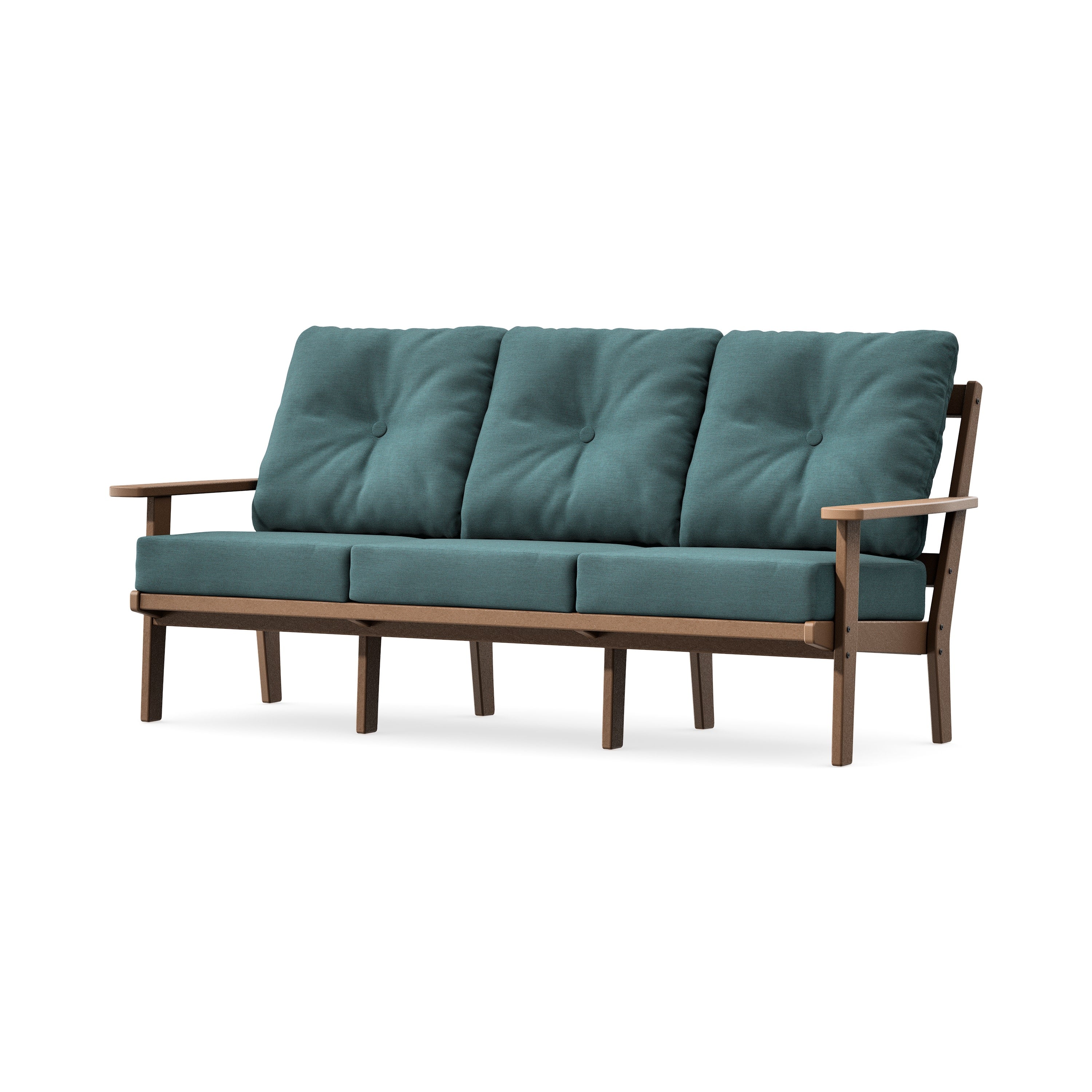 Oxford Deep Seating Sofa in Teak / Ocean Teal