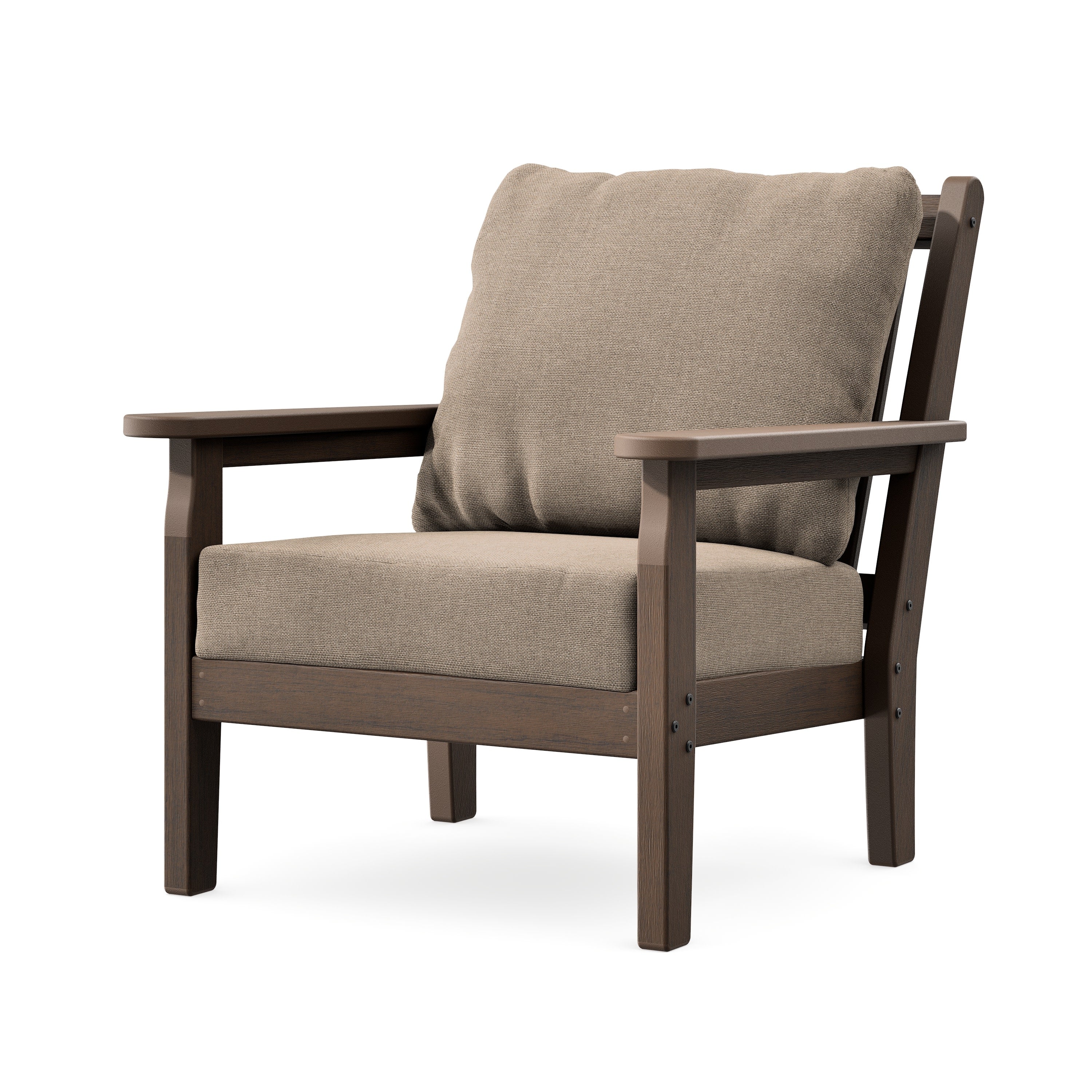 Chippendale Deep Seating Chair in Kona / Spiced Burlap