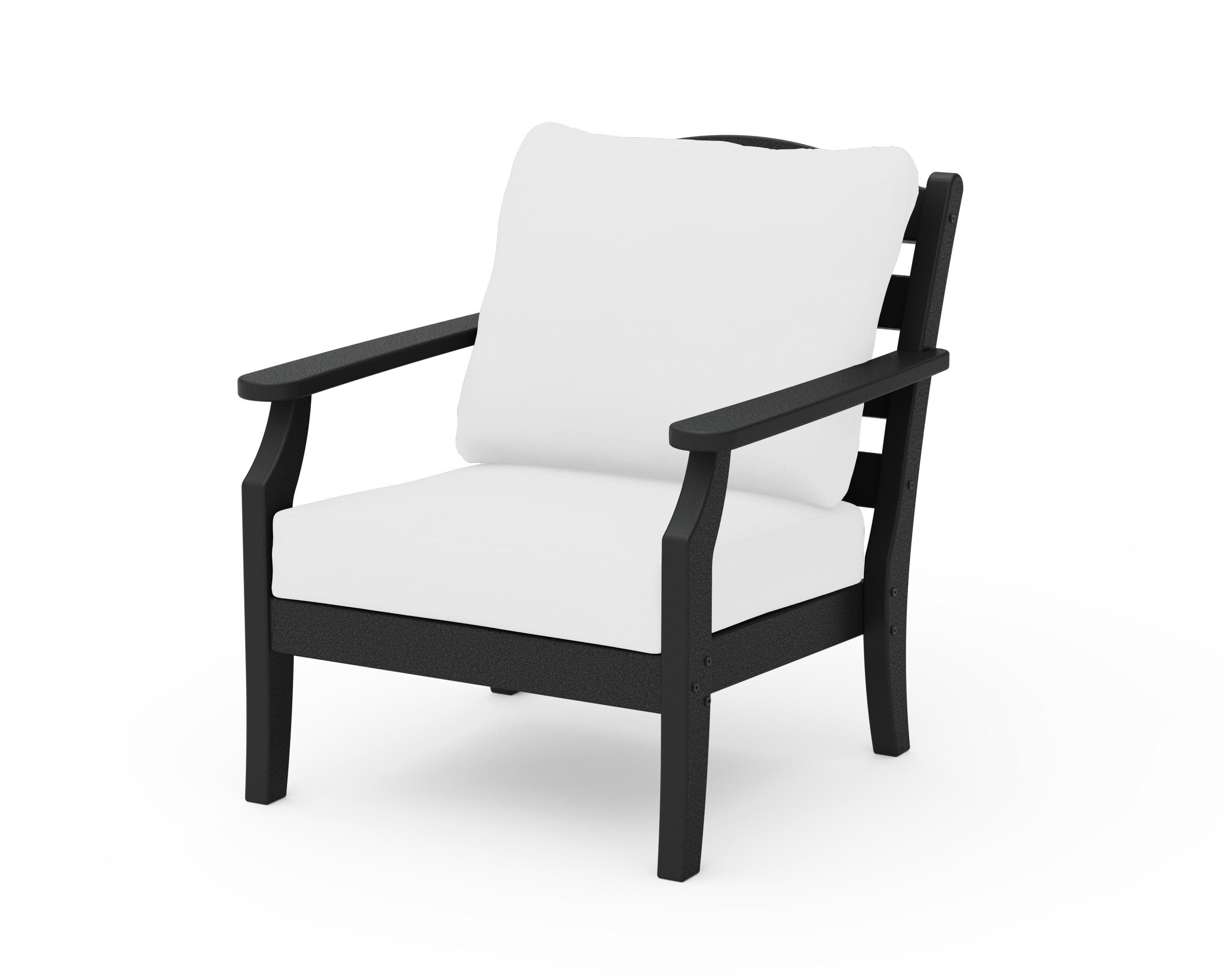 Savannah Deep Seating Chair in Black / Natural