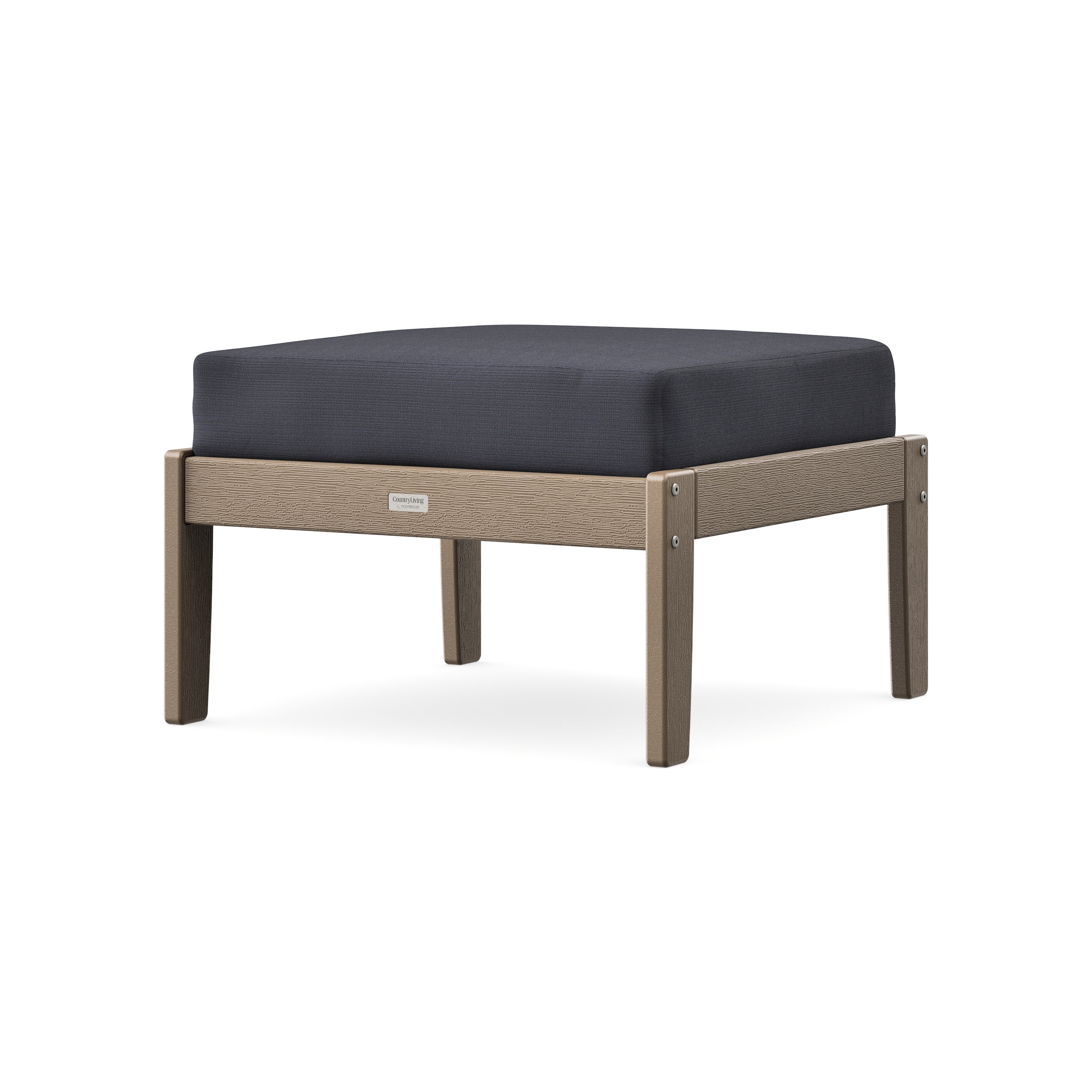 Cottage Deep Seating Ottoman in Vintage Sahara / Midnight Linen