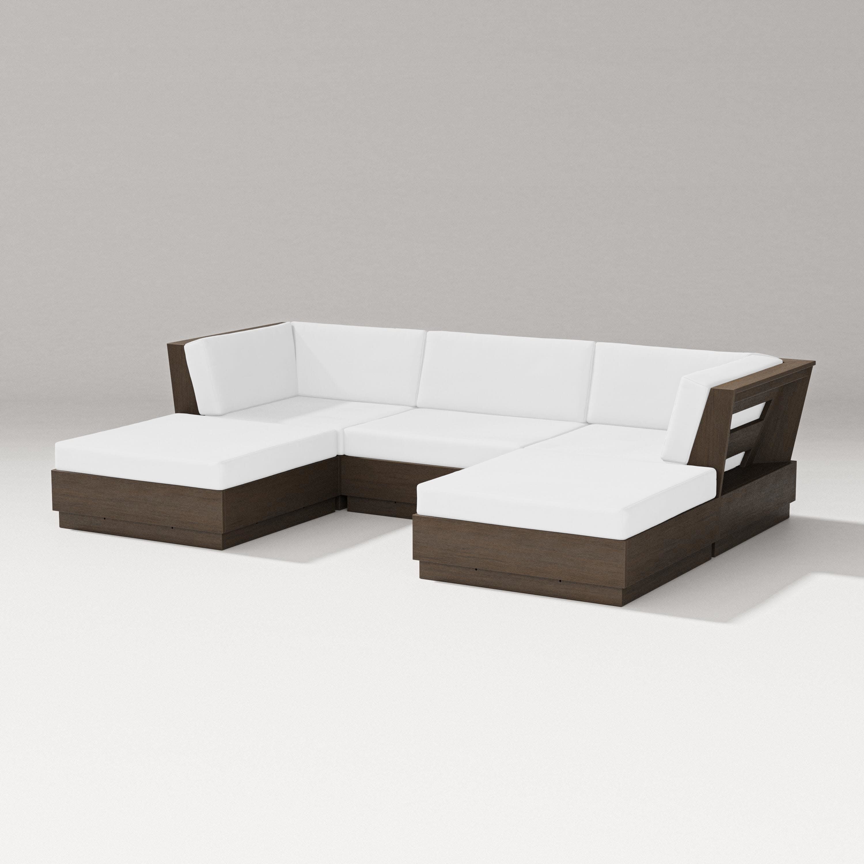 Elevate Double Chaise Sectional in Kona / Natural