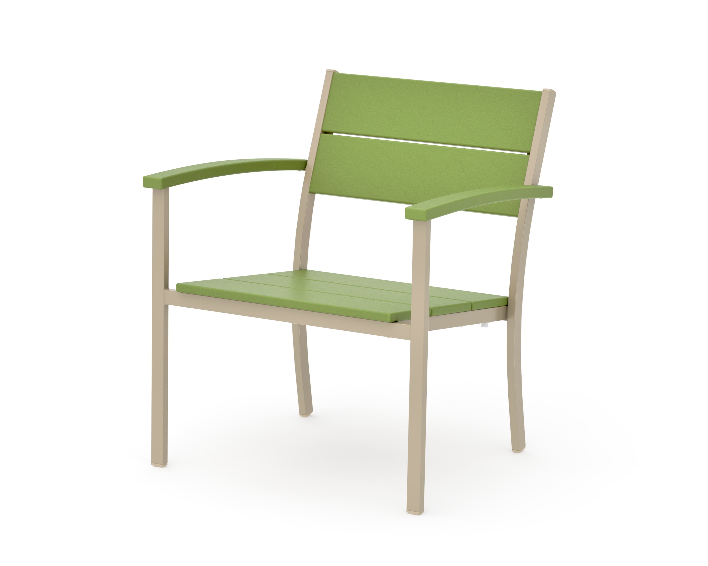 Main Street Stacking Lounge Arm Chair in Sand / Lime