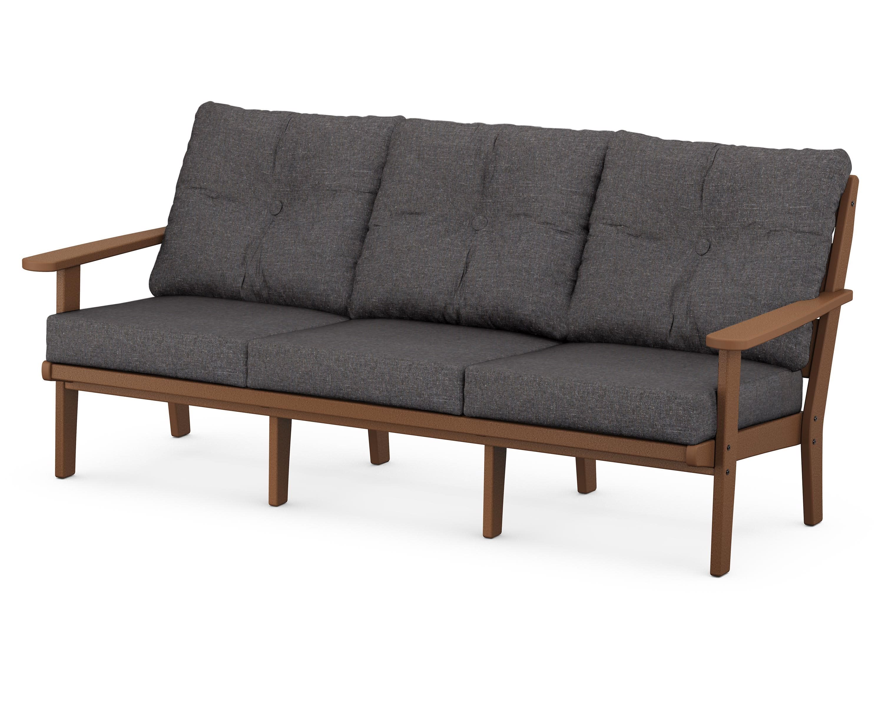 Lakeside Deep Seating Sofa in Teak / Ash Charcoal