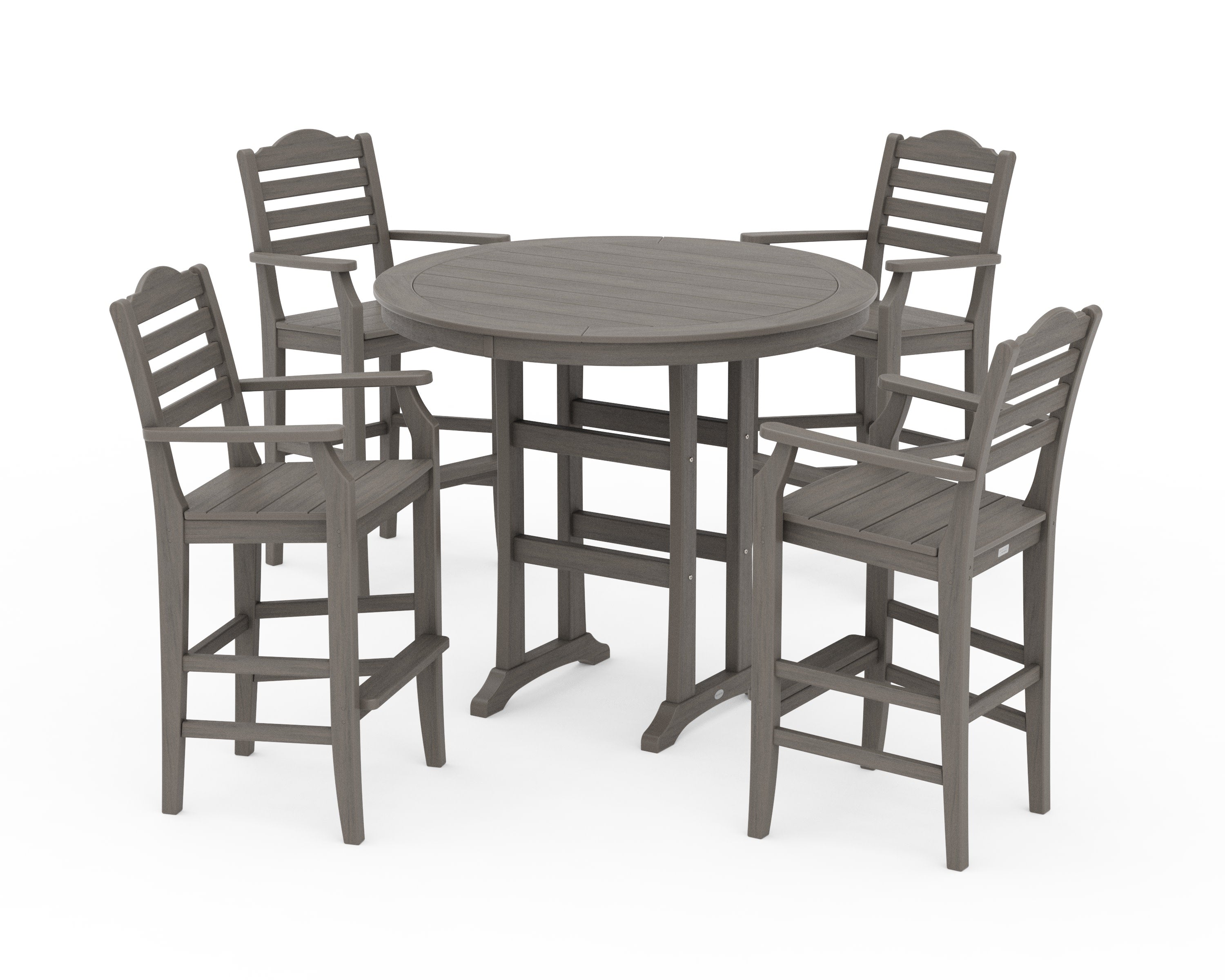 Savannah 5-Piece Round Bar Set in Driftwood