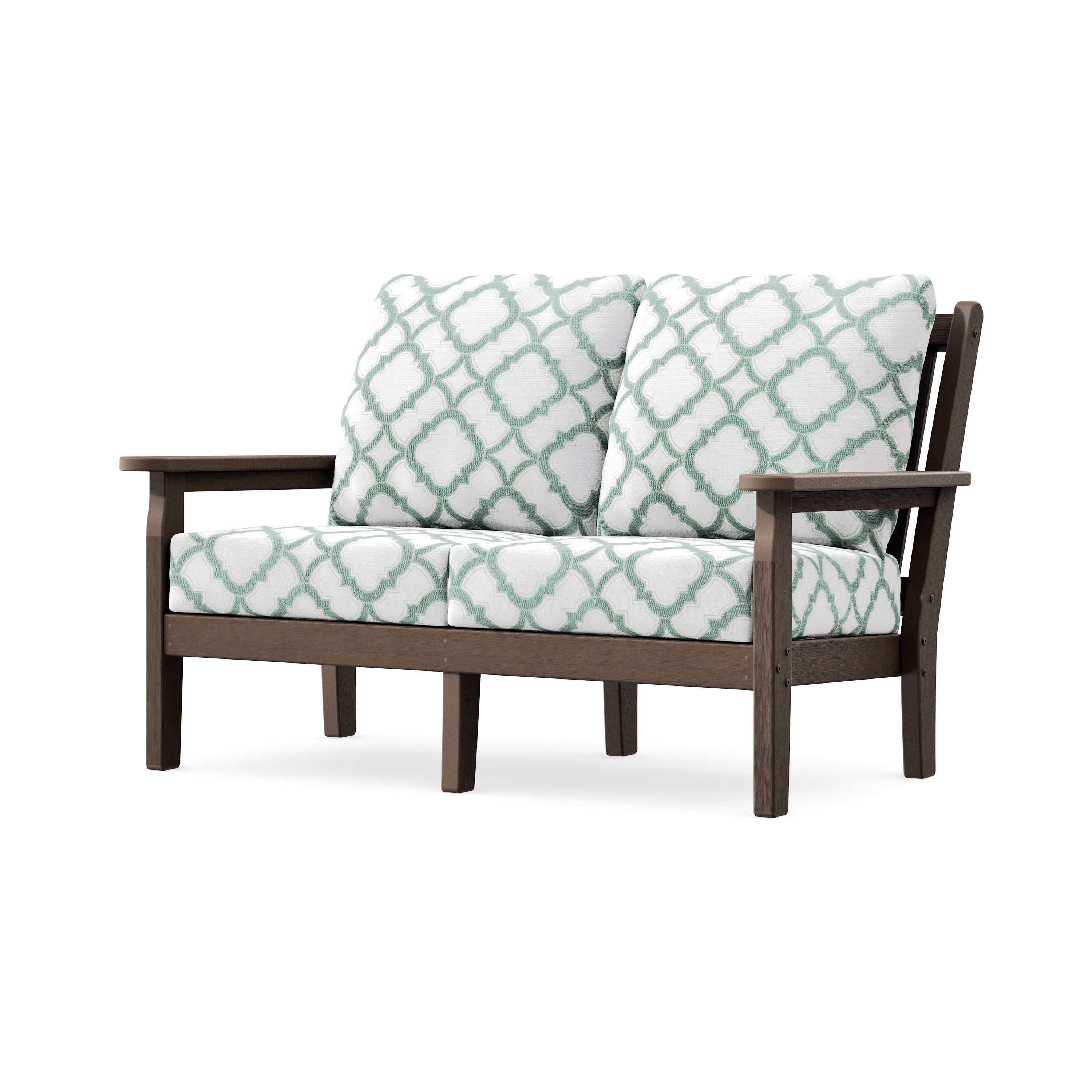 Chippendale Deep Seating Loveseat in Kona / Trellis Glacier Spa