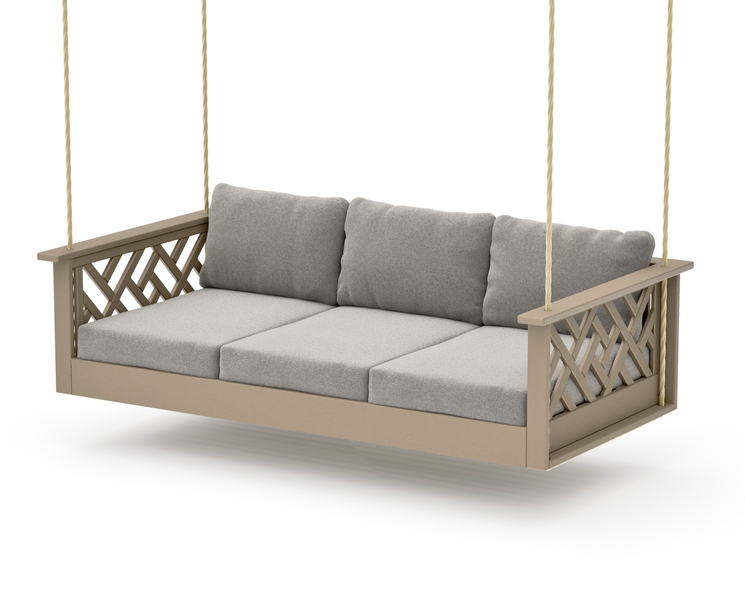 Chippendale Daybed Swing in Vintage Sahara / Weathered Tweed