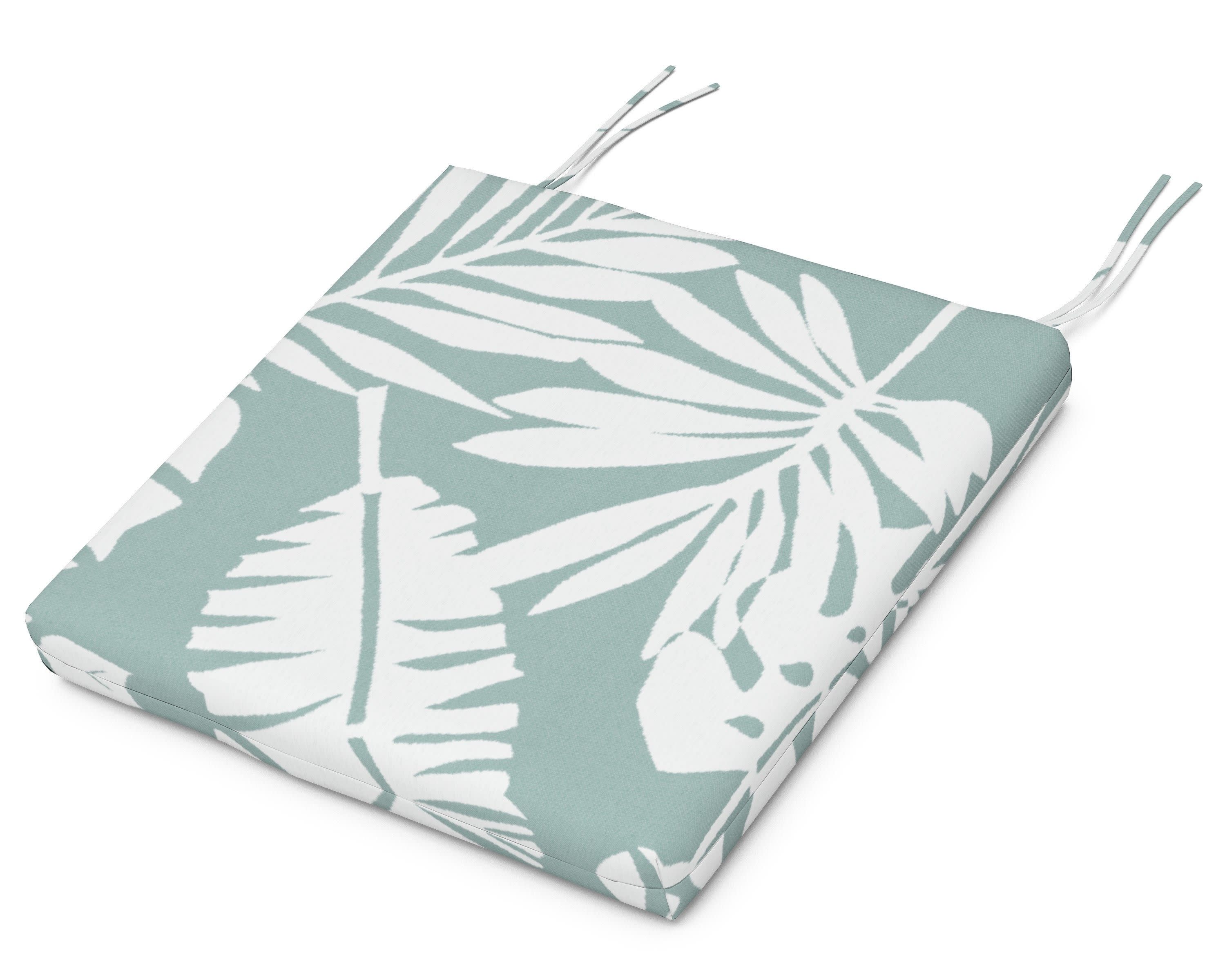 Standard Seat Cushion 17"D x 18.5"W x 2.5"H in Leaf Glacier Spa