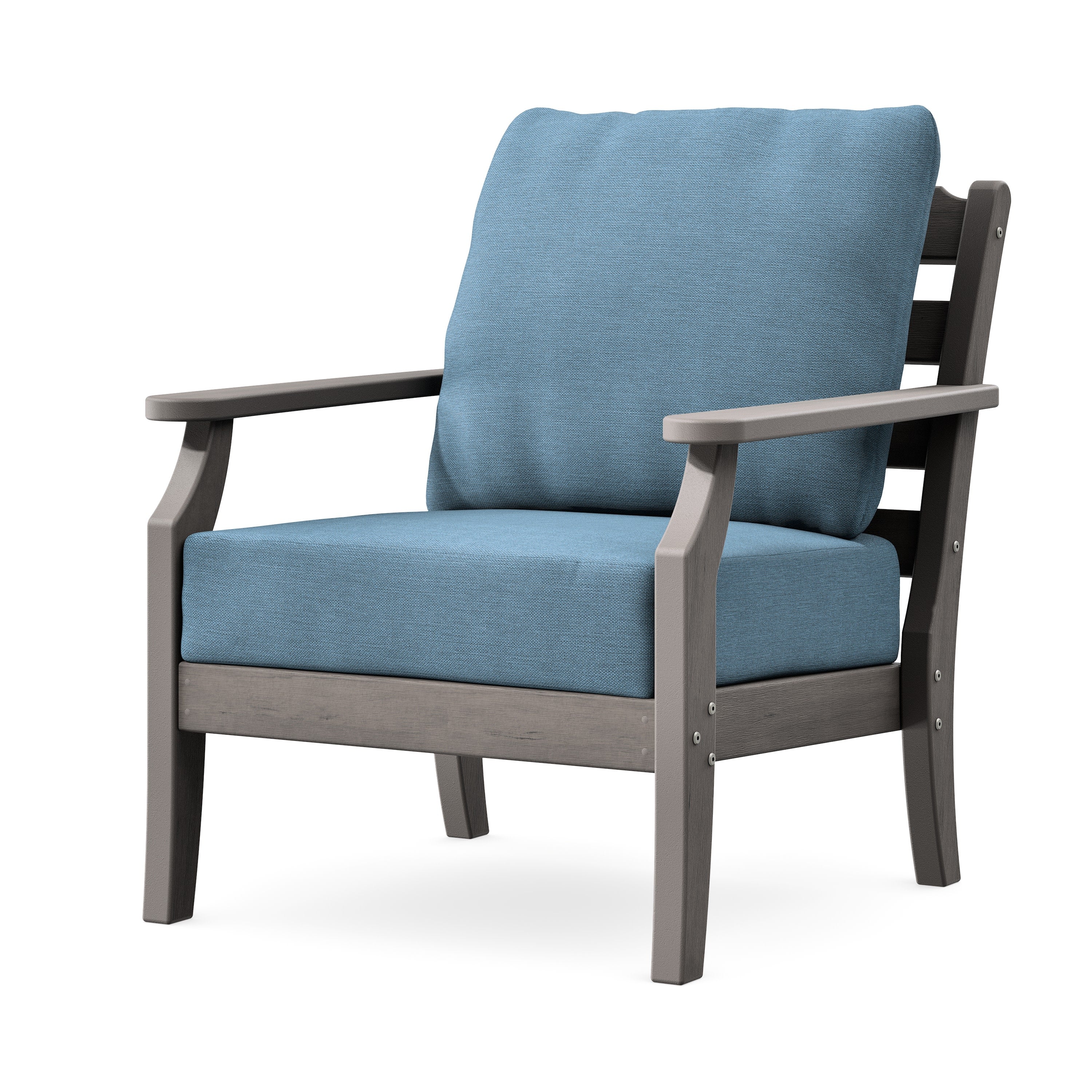 Savannah Deep Seating Chair in Driftwood / Sky Blue