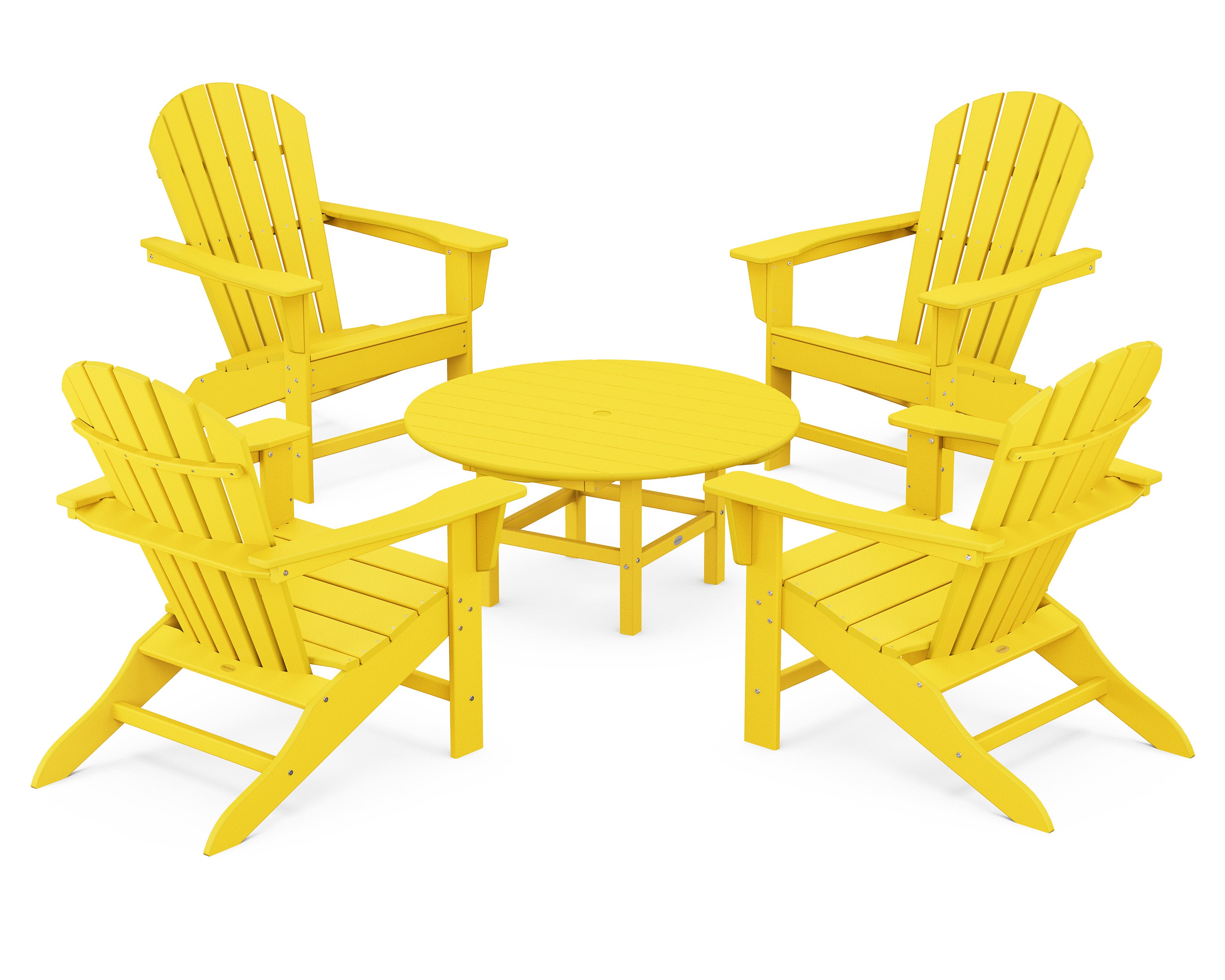 South Beach 5-Piece Conversation Group in Lemon