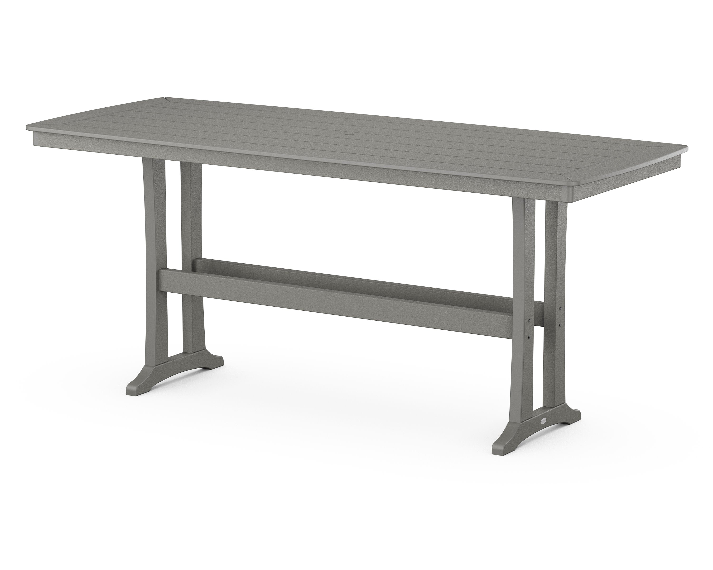Nautical Trestle 39" x 97" Bar Table in Slate Grey