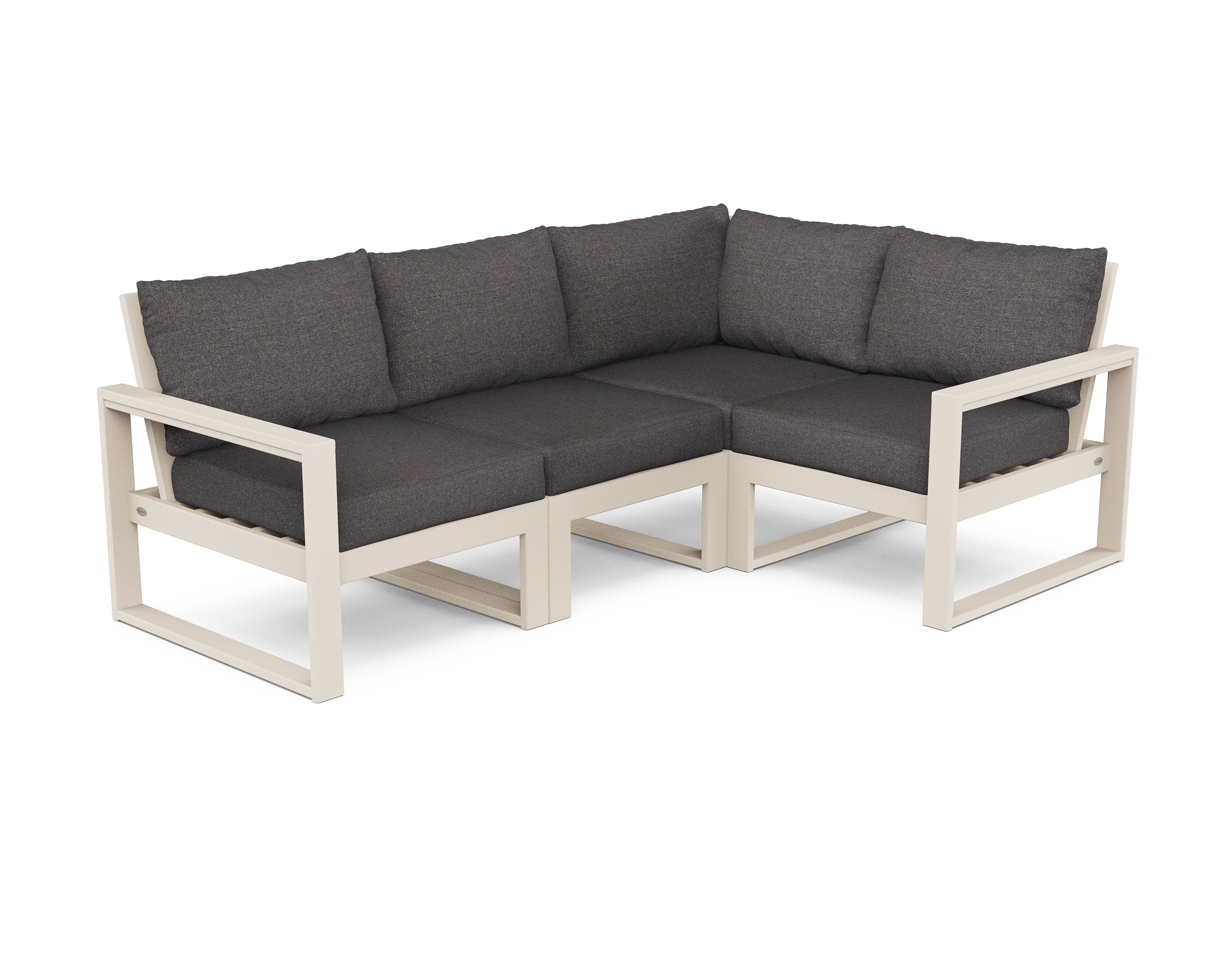 EDGE 4-Piece Modular Deep Seating Set in Sand / Ash Charcoal