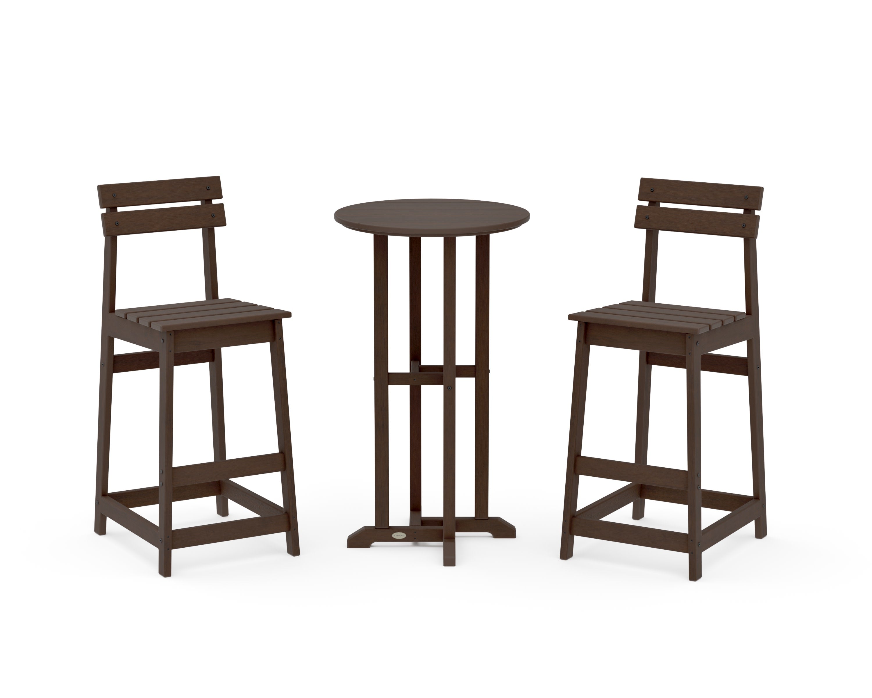 Modern Studio Plaza Bar Chair 3-Piece Bistro Set in Kona