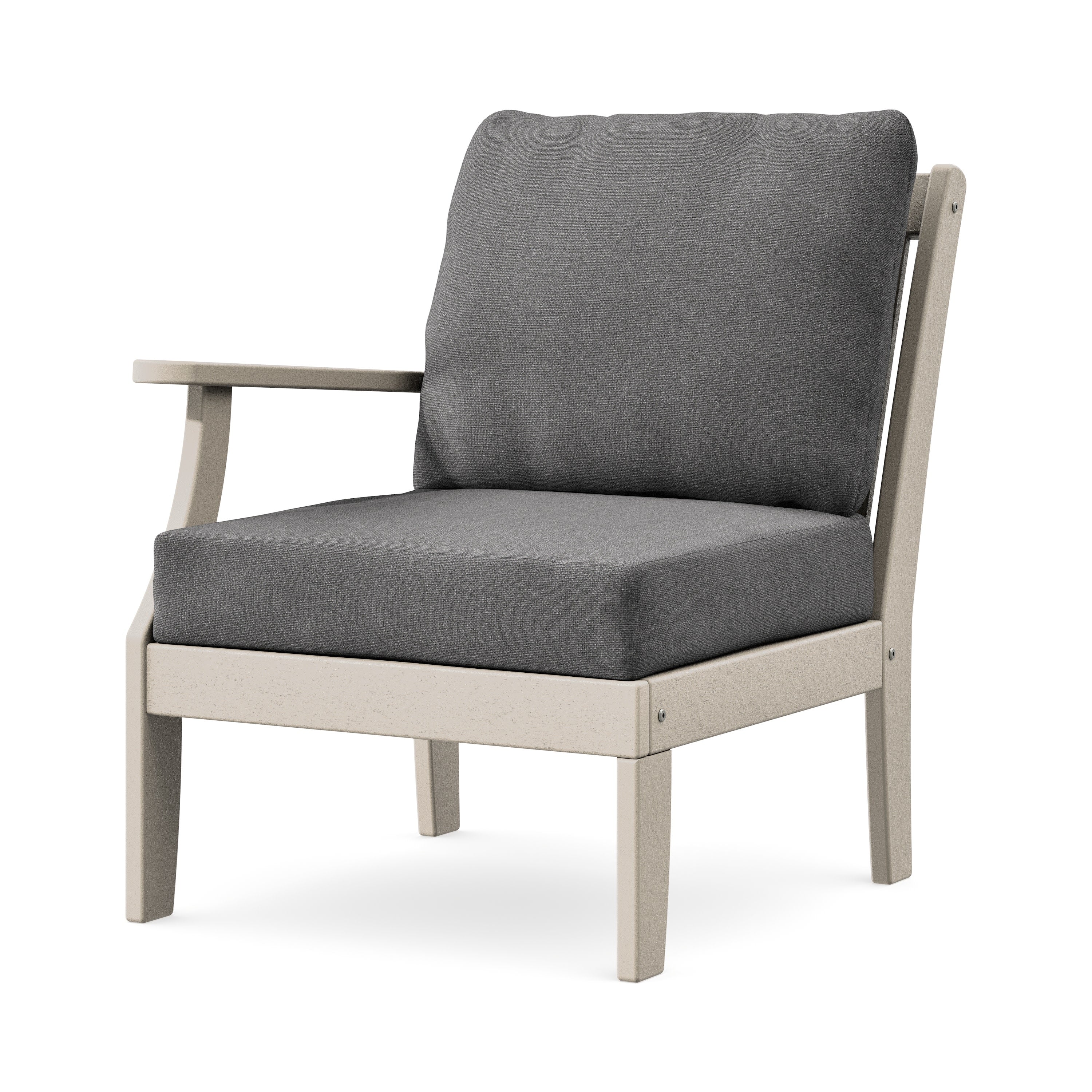 Braxton Modular Left Arm Chair in Sand / Ash Charcoal
